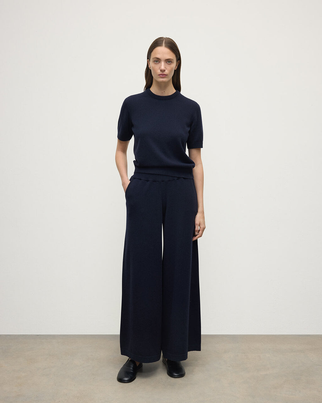 Johnstons of Elgin - Dark Navy Cashmere Trousers