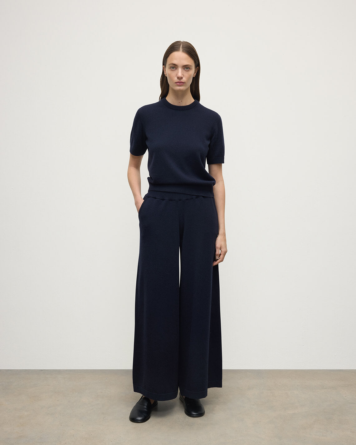 Johnstons of Elgin - Dark Navy Cashmere Trousers