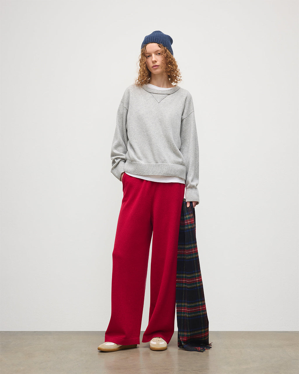Johnstons of Elgin - Coll Red Cashmere Trouser