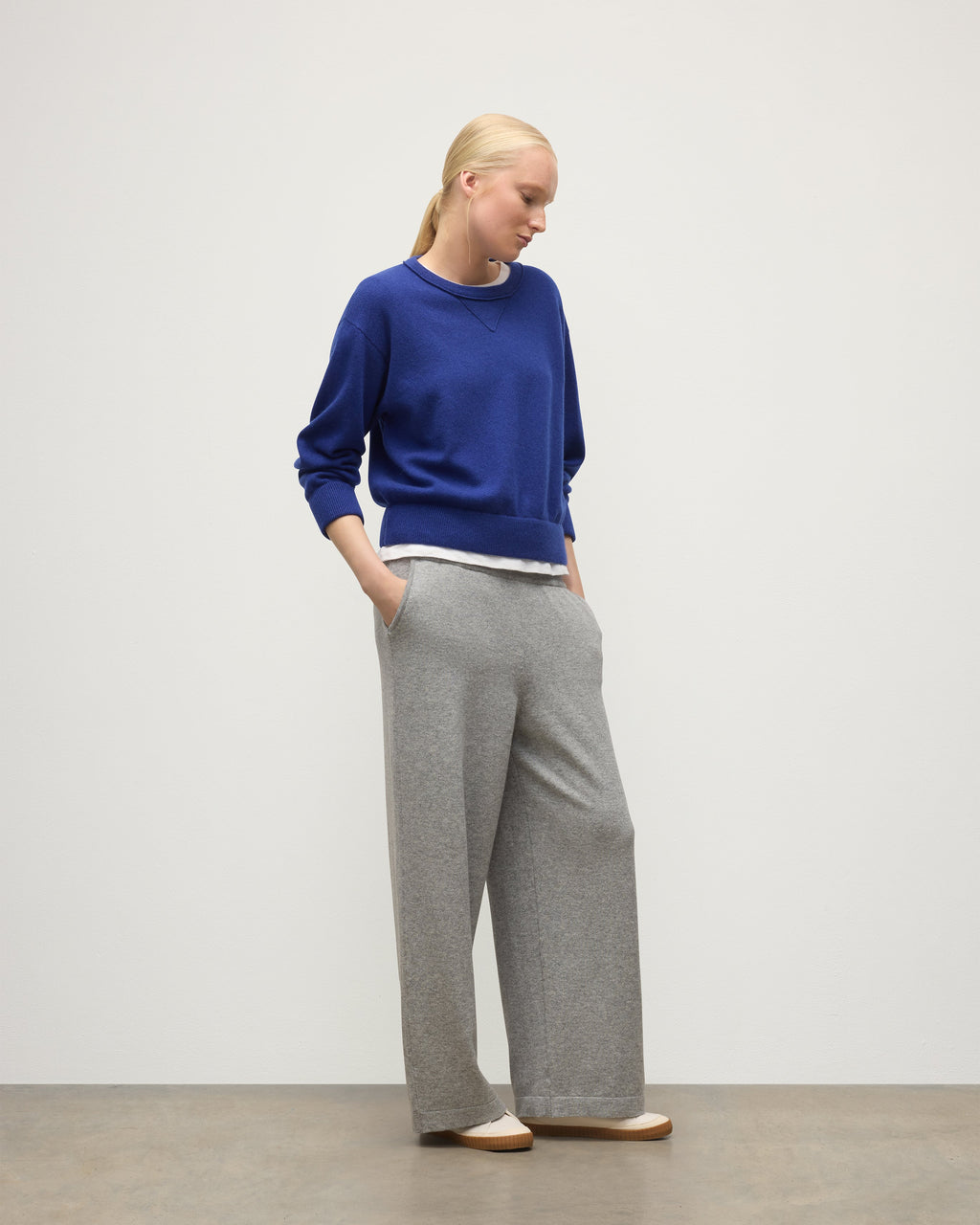 Johnstons of Elgin - Coll Light Grey Cashmere Trouser