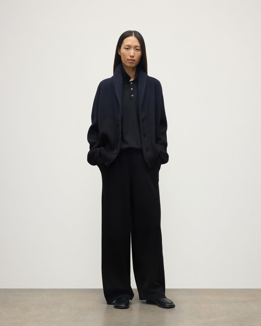 Johnstons of Elgin - Coll Black Cashmere Trouser