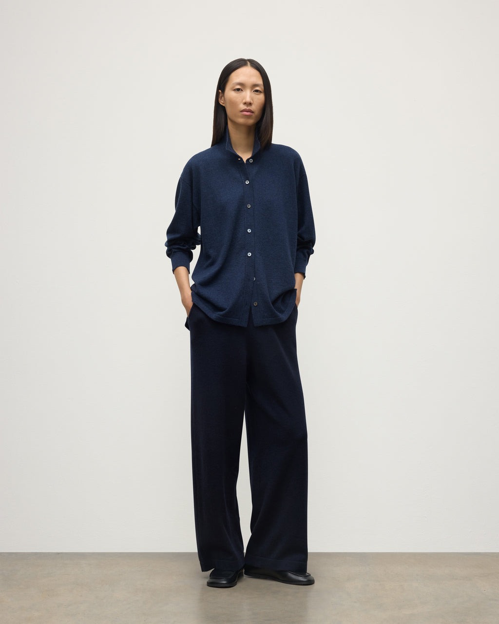 Johnstons of Elgin - Coll Dark Navy Cashmere Trouser