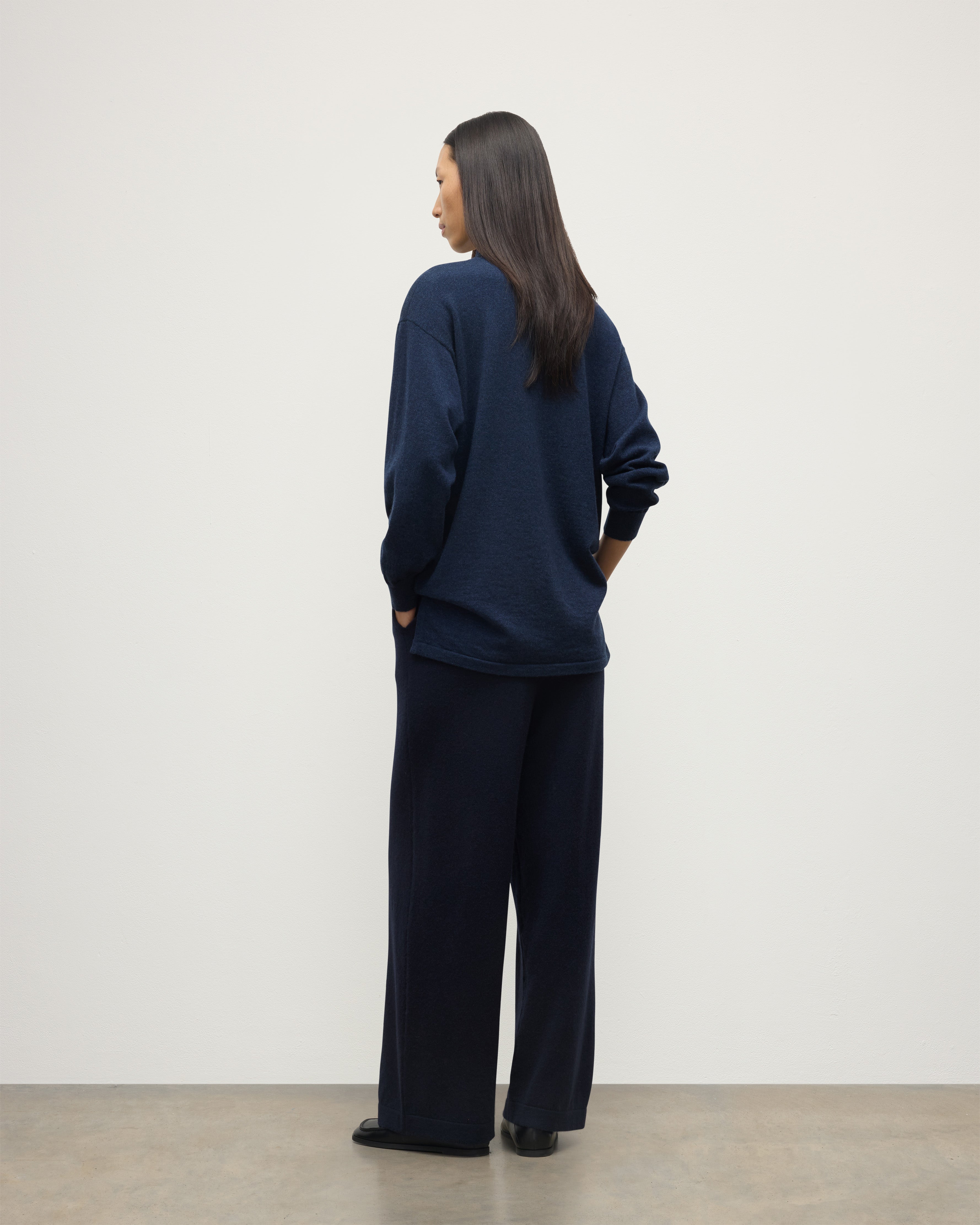 Johnstons of Elgin - Coll Dark Navy Cashmere Trouser