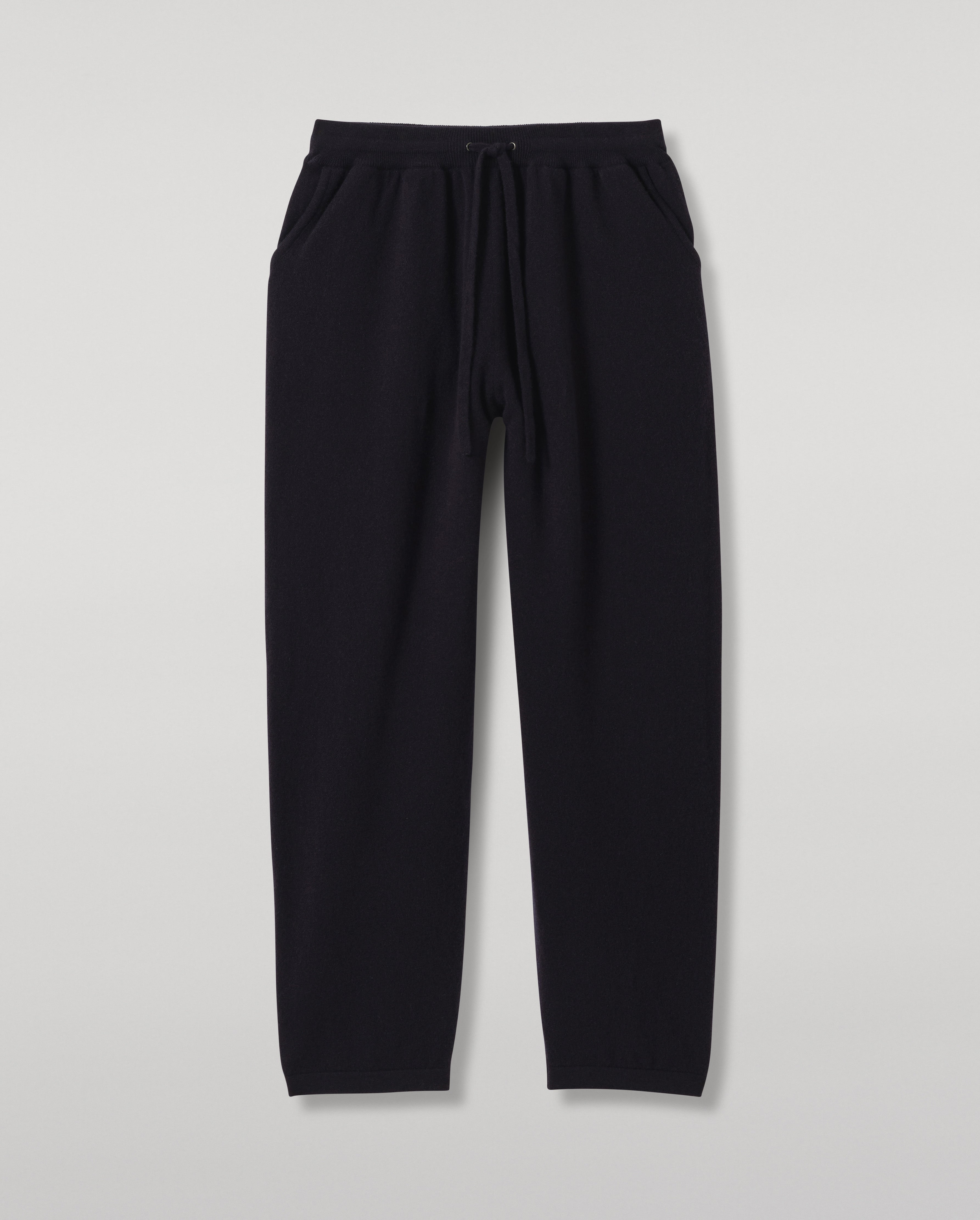 Johnstons of Elgin - Lewis Dark Navy Tapered Cashmere Joggers