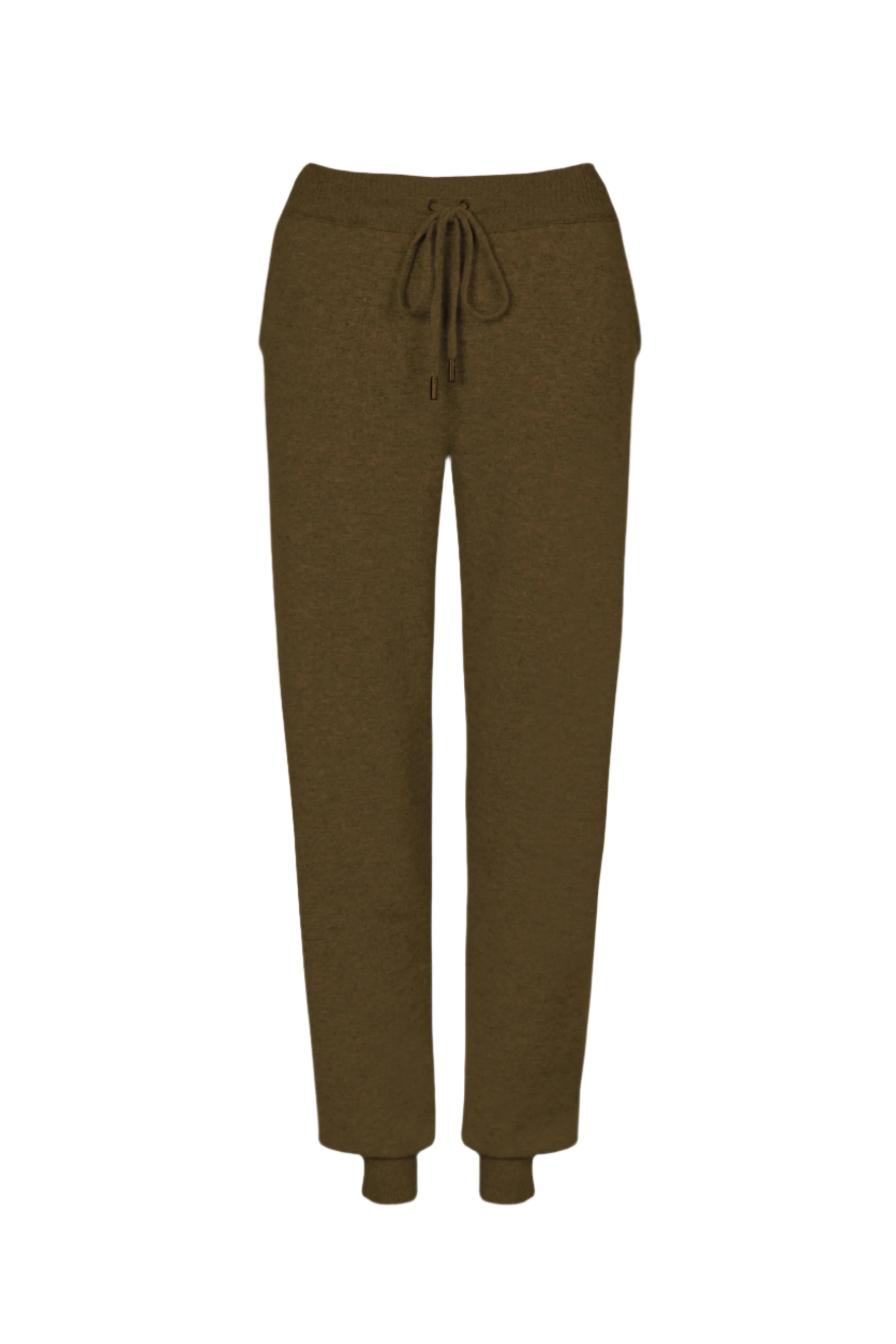 Johnstons of Elgin - Women's Olive Green Cashmere Joggers