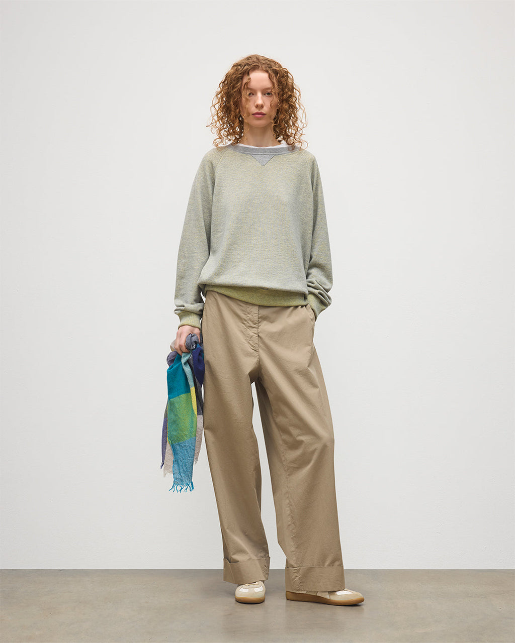 Johnstons of Elgin - Beach Yellow Cashmere Sweatshirt