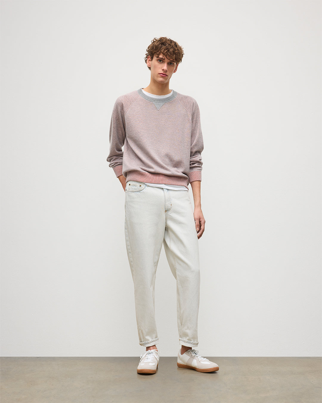 Johnstons of Elgin - Beach Orange Cashmere Sweatshirt