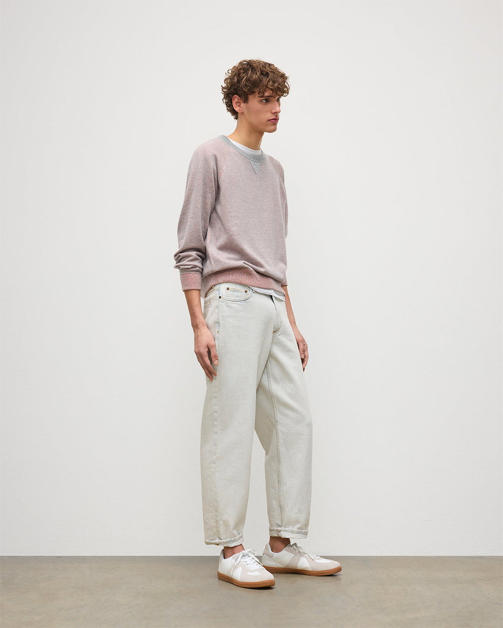 Johnstons of Elgin - Beach Orange Cashmere Sweatshirt