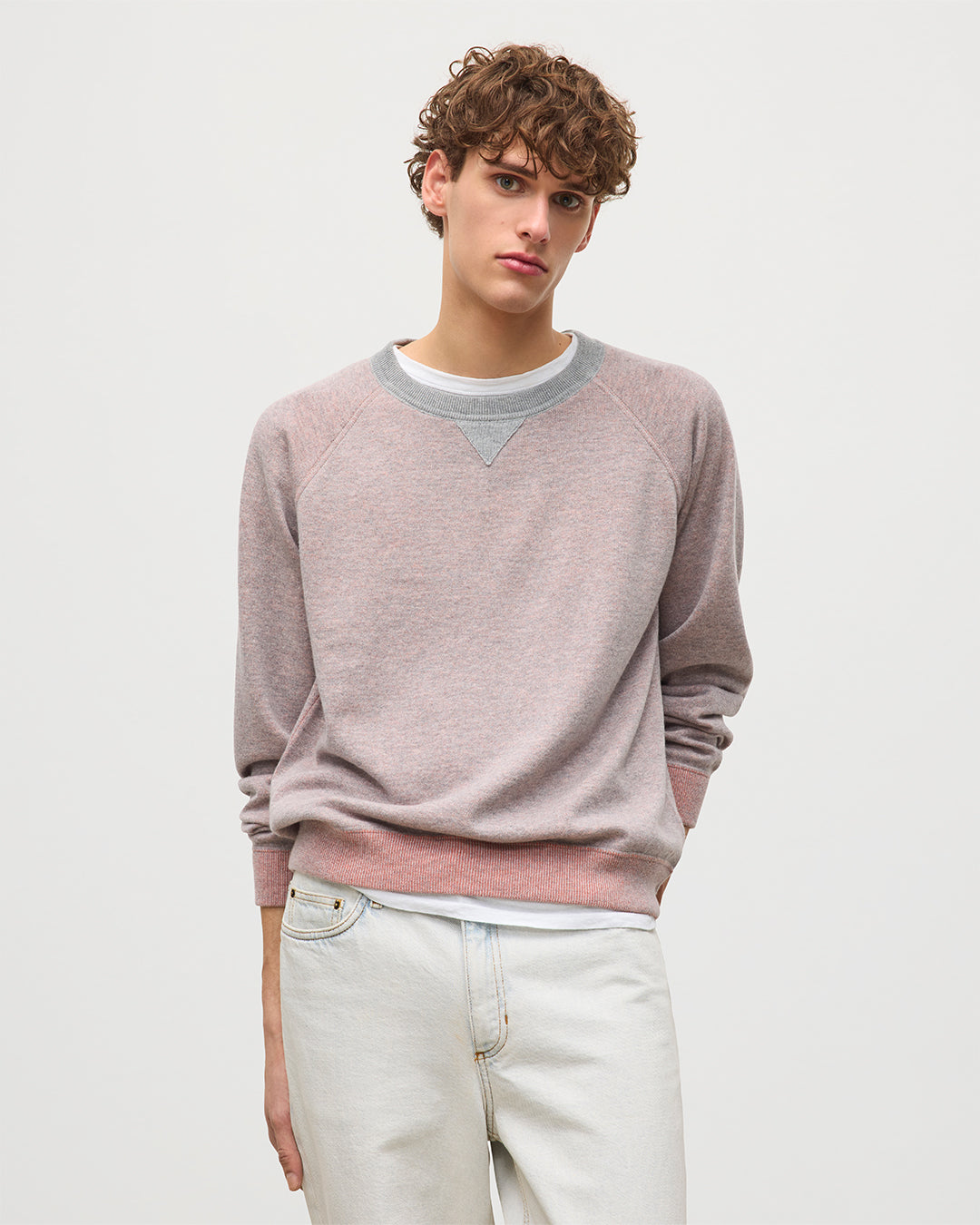 Johnstons of Elgin - Beach Orange Cashmere Sweatshirt