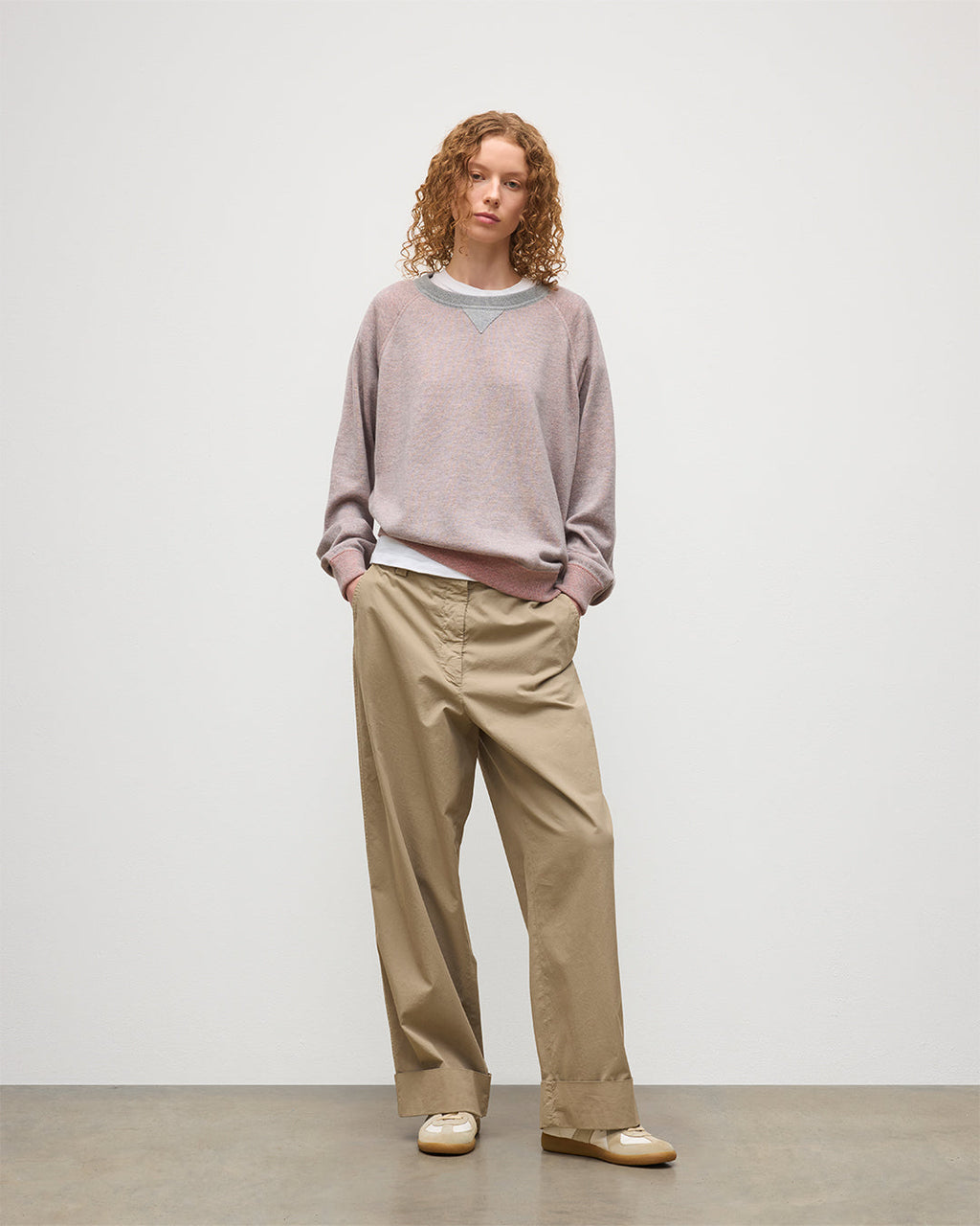 Johnstons of Elgin - Beach Orange Cashmere Sweatshirt