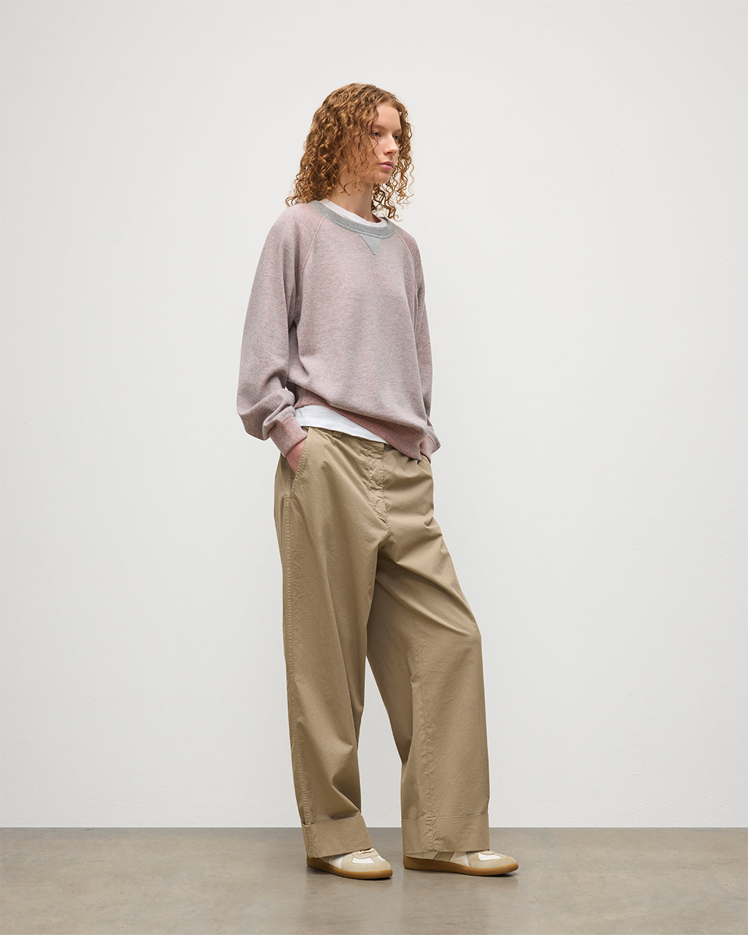 Johnstons of Elgin - Beach Orange Cashmere Sweatshirt