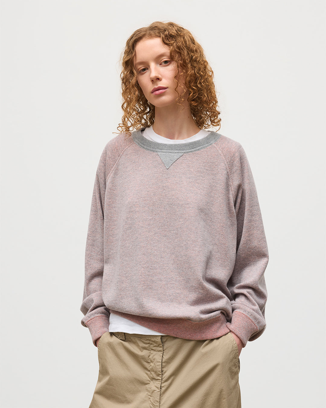 Johnstons of Elgin - Beach Orange Cashmere Sweatshirt