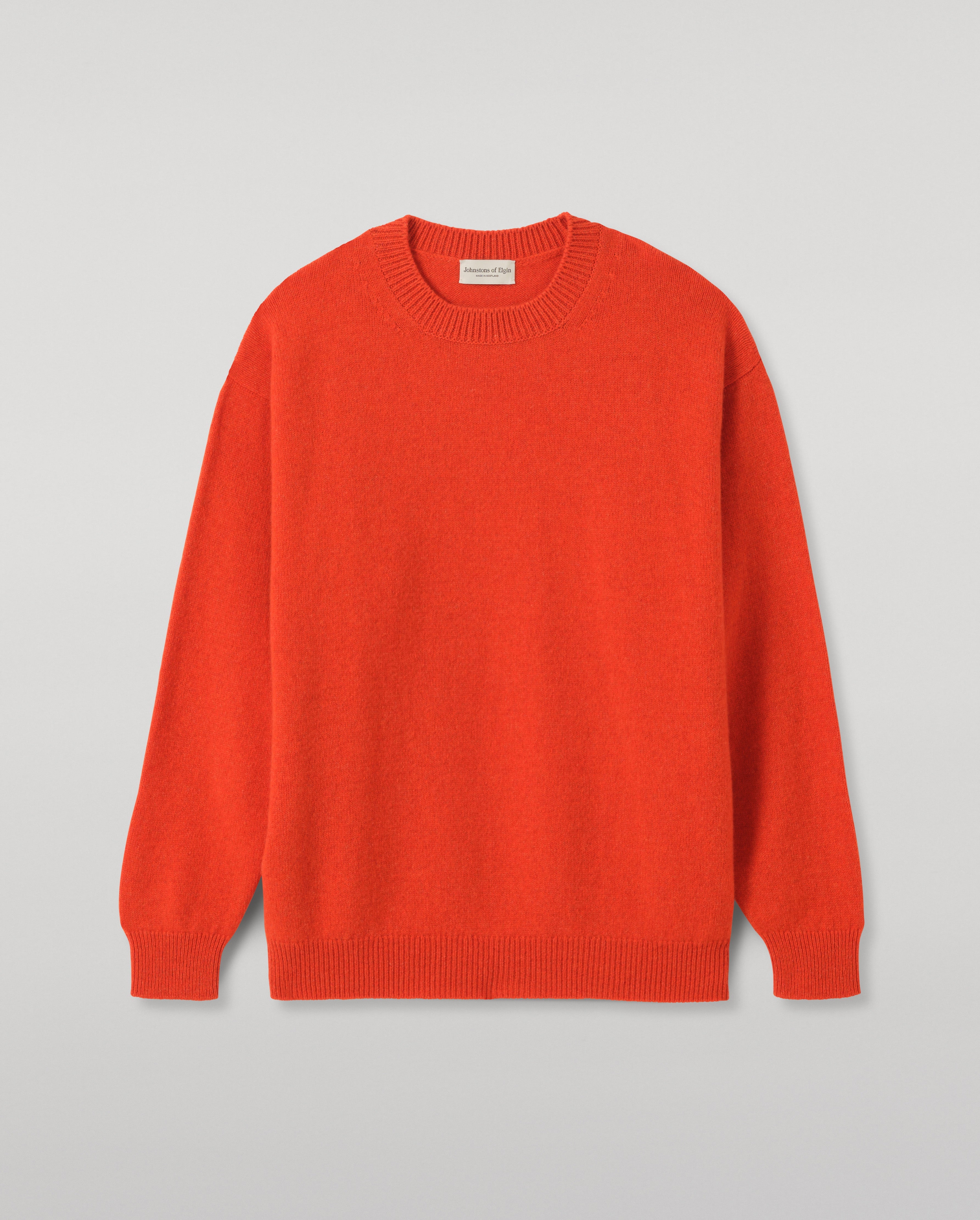 Johnstons of Elgin - Craigie Red Lambswool Jumper