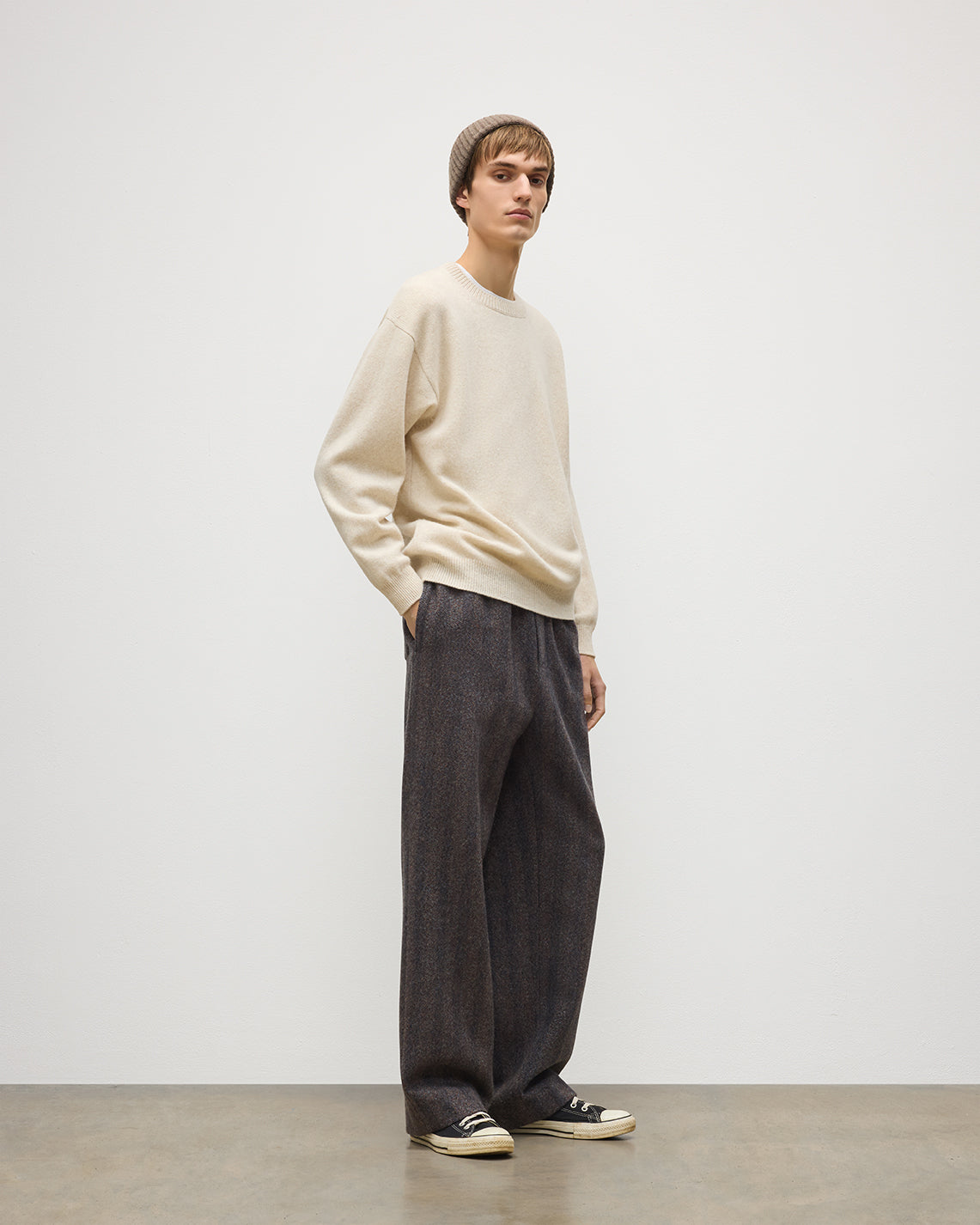 Johnstons of Elgin - Craigie Natural Lambswool Jumper