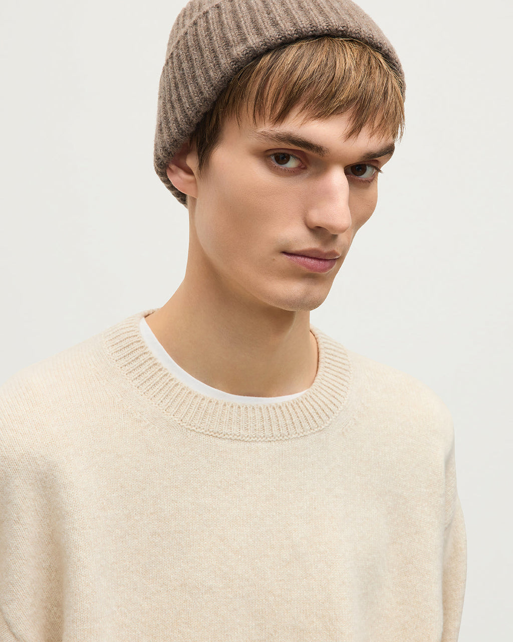 Johnstons of Elgin - Craigie Natural Lambswool Jumper