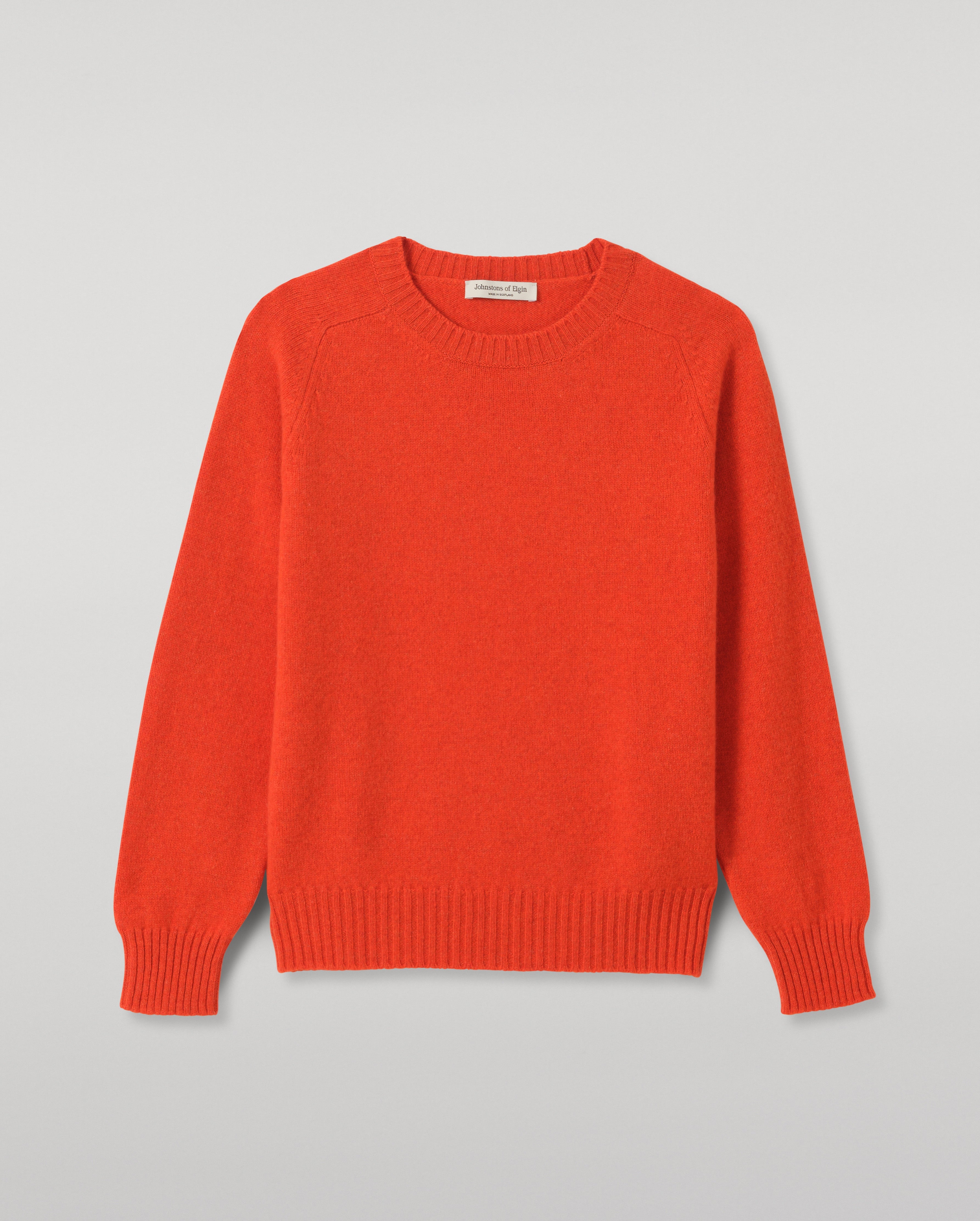 Johnstons of Elgin - Blyth Red Lambswool Jumper