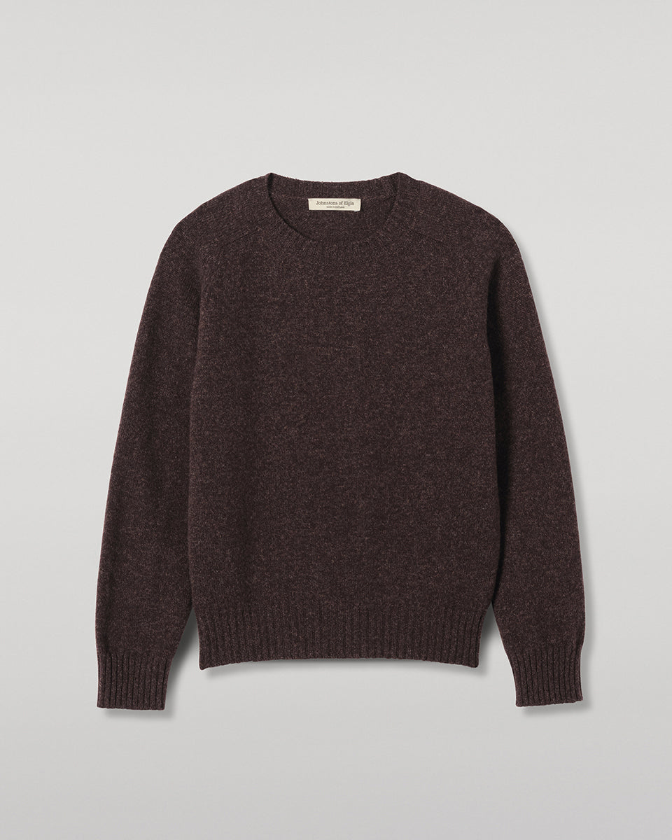Johnstons of Elgin - Blyth Brown Lambswool Jumper