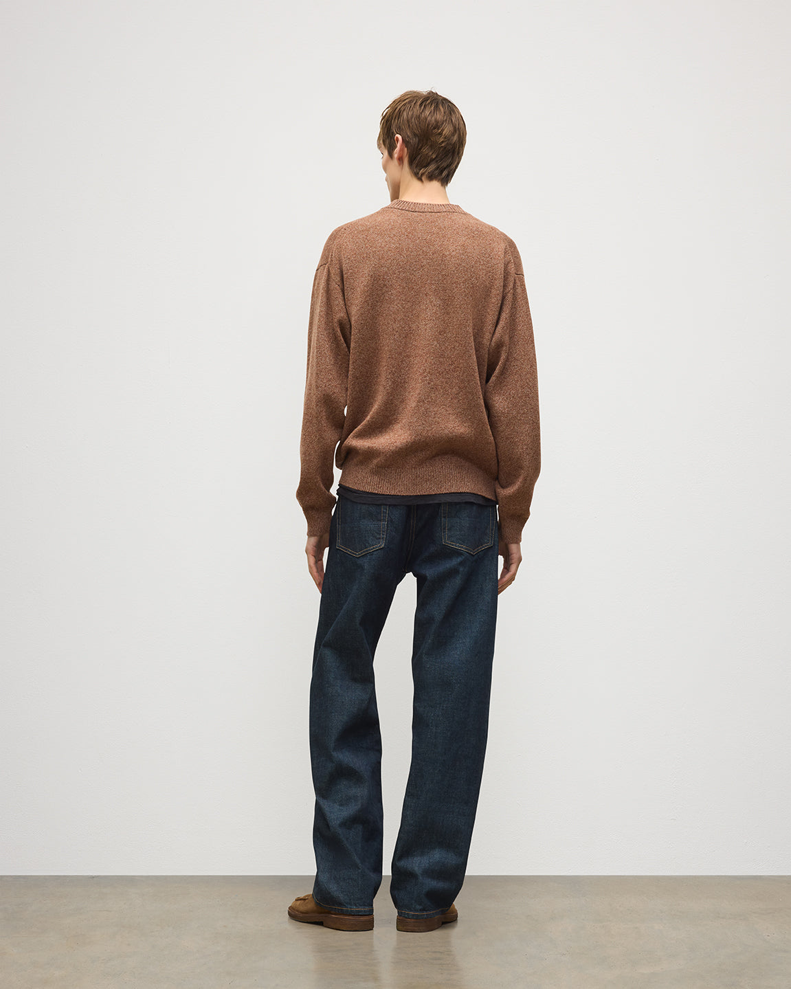Johnstons of Elgin - Rusky Brown Argyle Lambswool Jumper