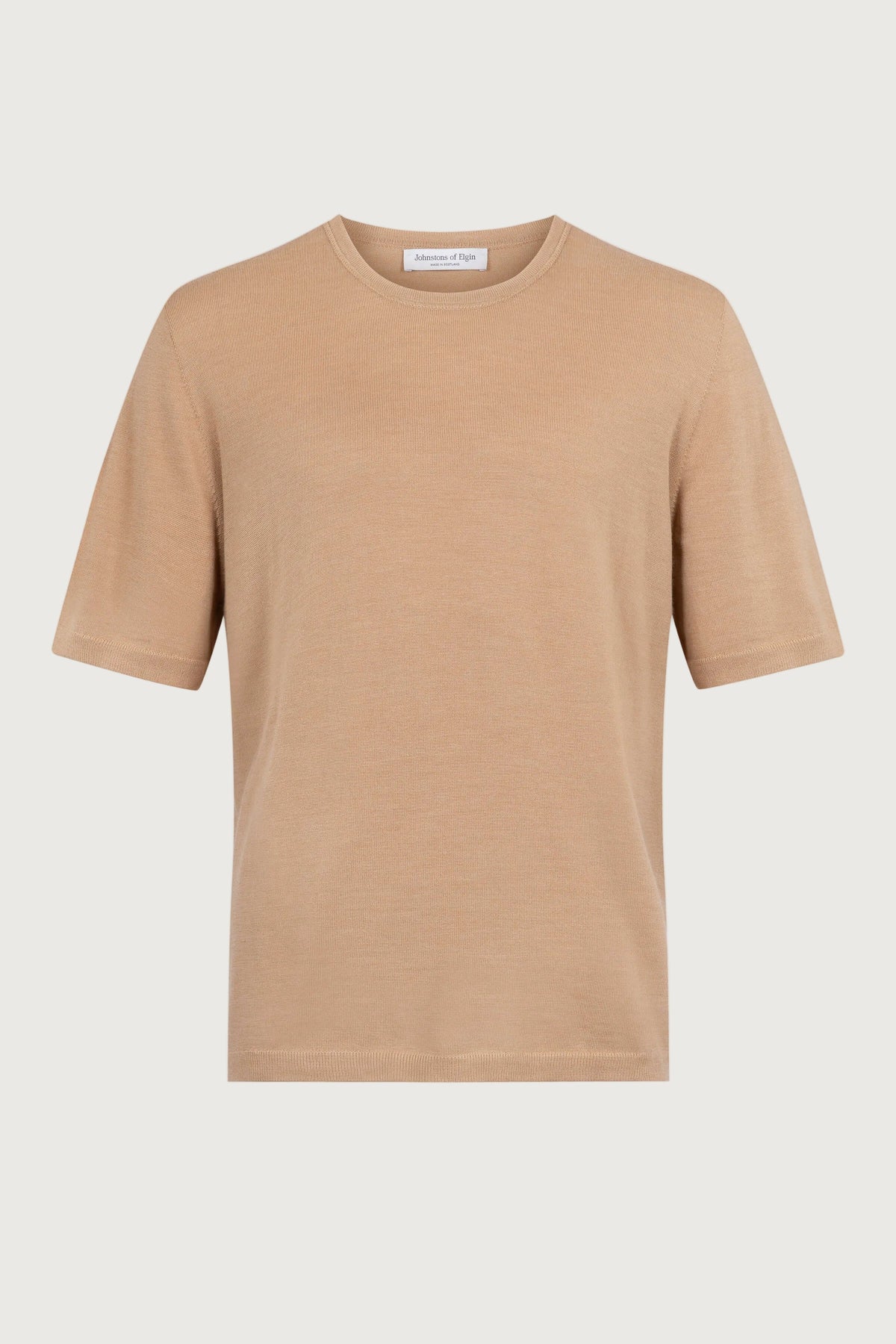Johnstons of Elgin - Superfine Merino Camel T - Shirt