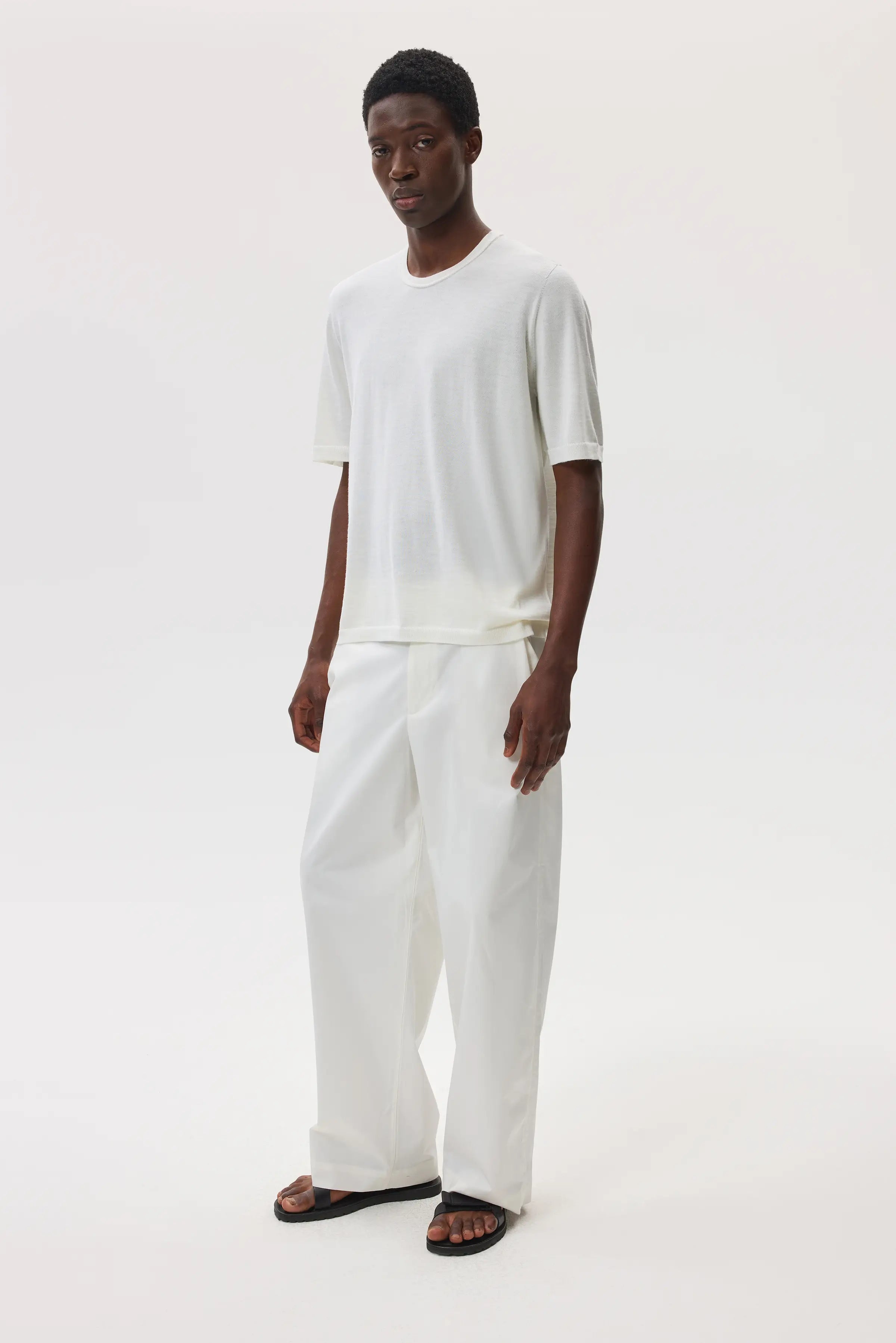 Johnstons of Elgin - Superfine Merino White T - Shirt