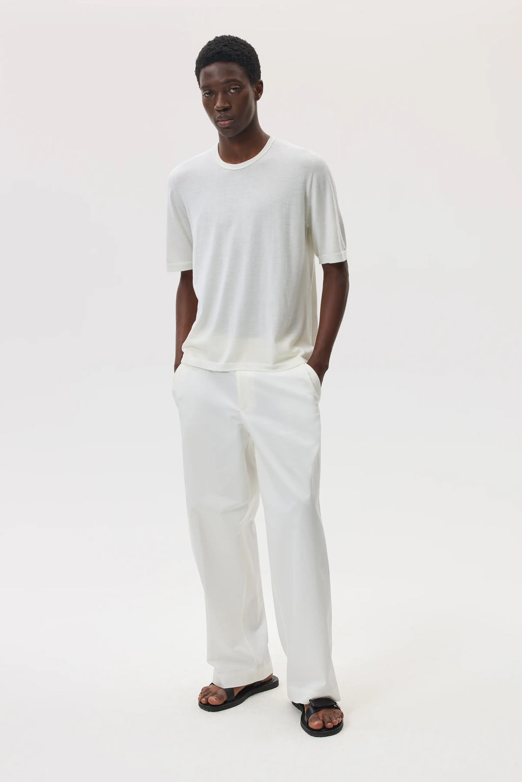 Johnstons of Elgin - Superfine Merino White T - Shirt