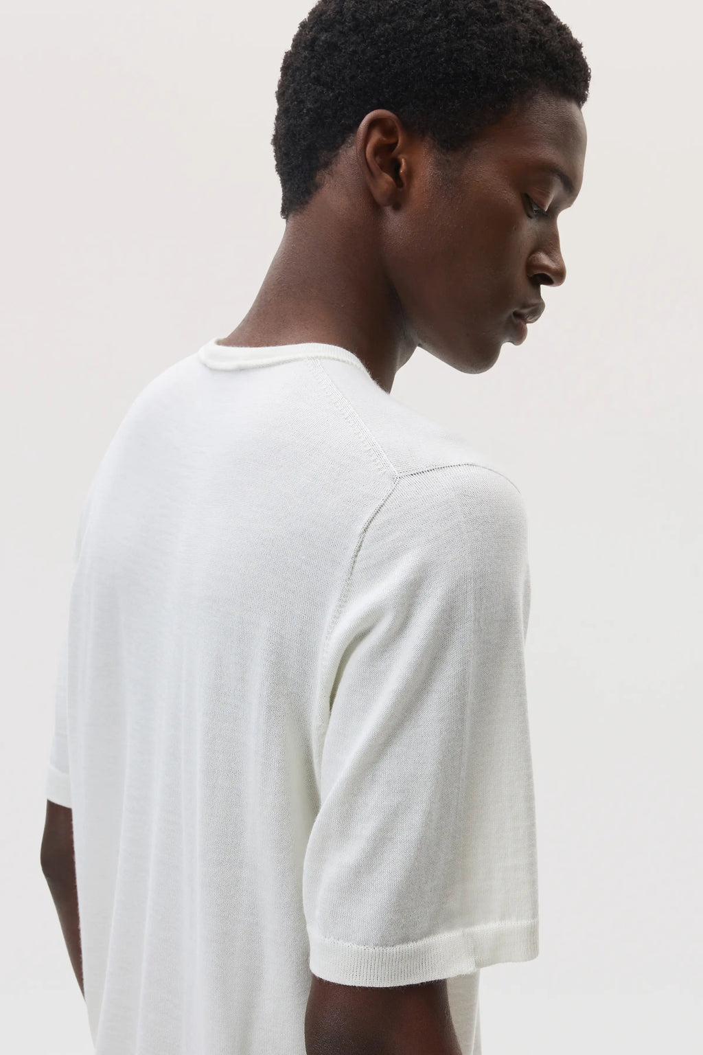 Johnstons of Elgin - Superfine Merino White T - Shirt