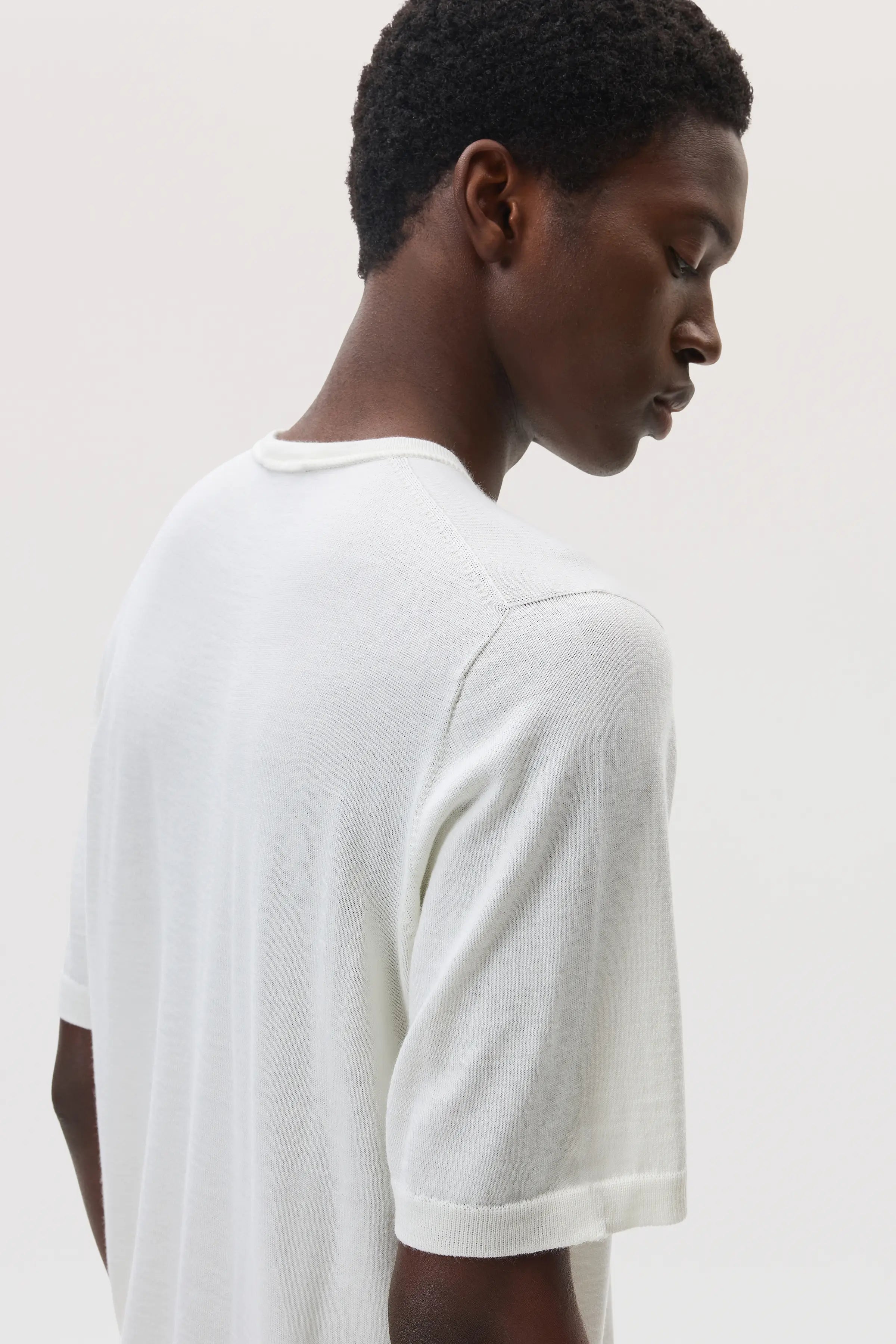 Johnstons of Elgin - Superfine Merino White T - Shirt