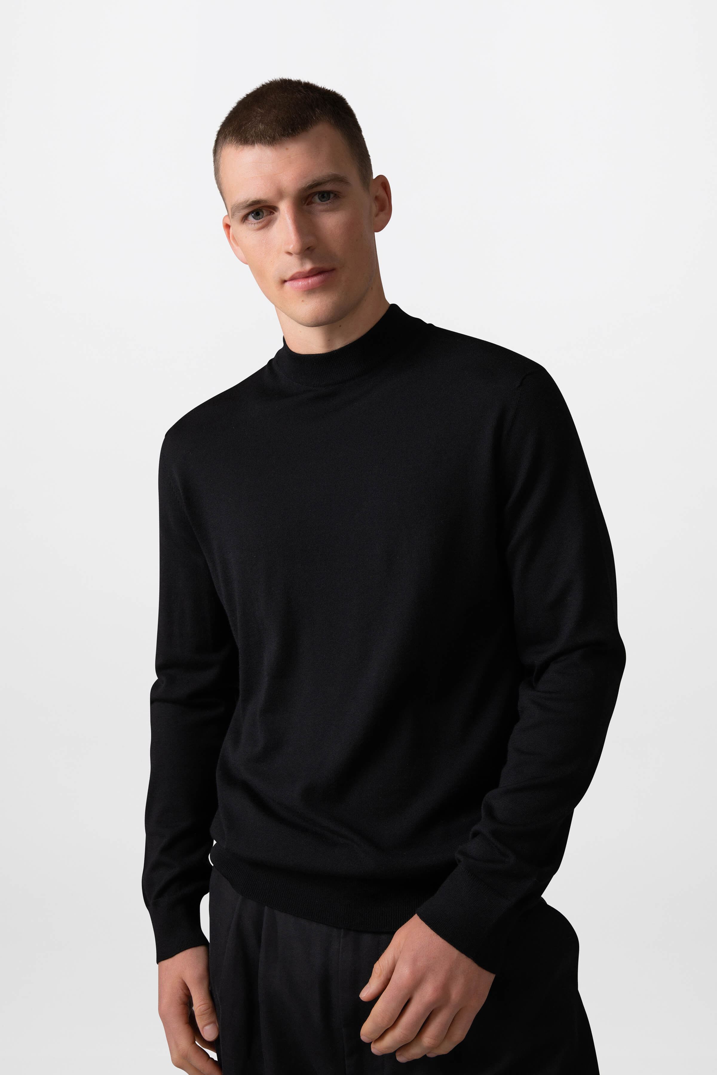 Johnstons of Elgin - Merino Mock Turtle Neck Jumper