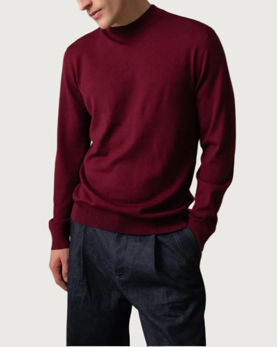 Johnstons of Elgin - Merino Mock Turtle Neck Jumper
