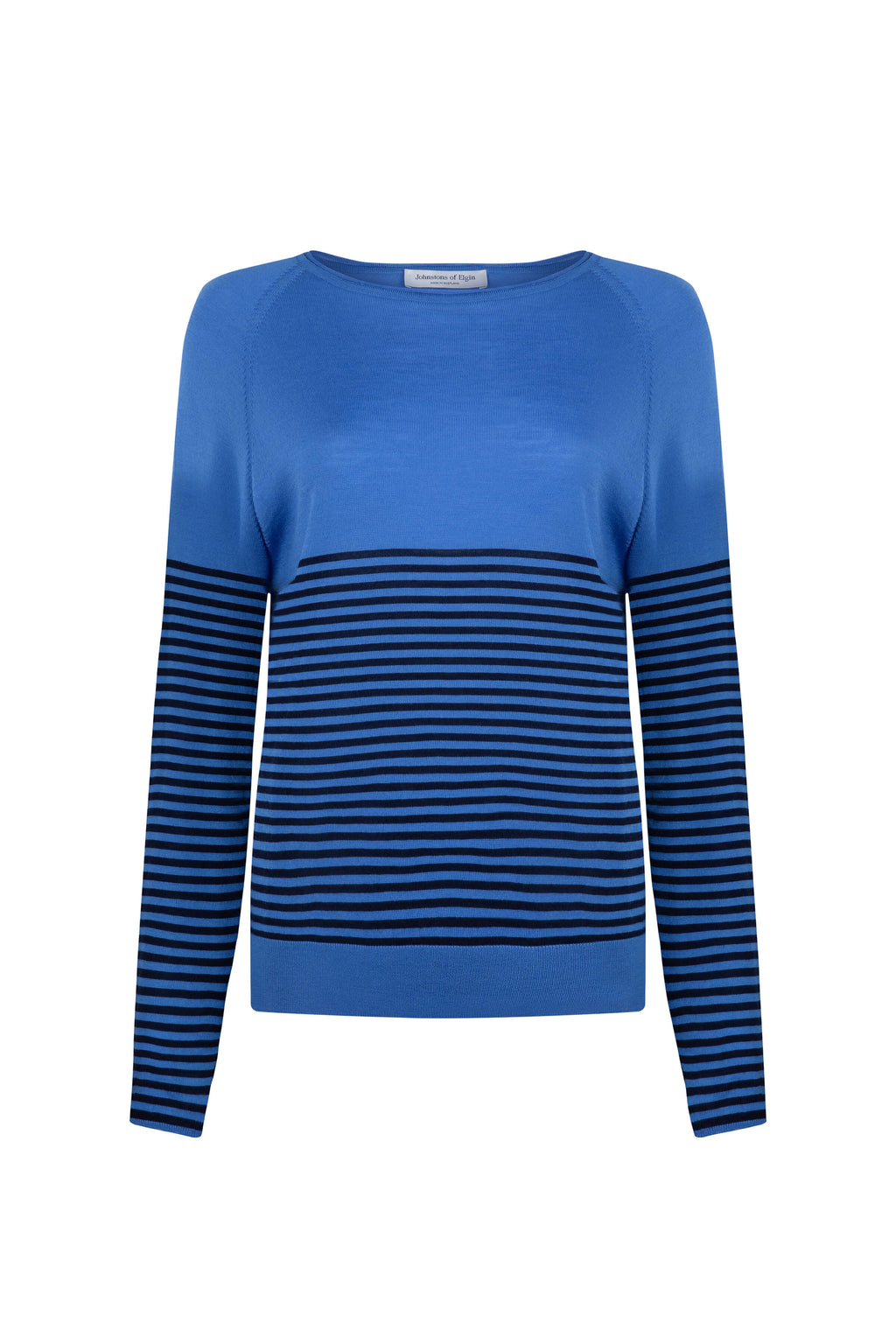 Johnstons of Elgin - Superfine Merino Bateau Stripe Sweater