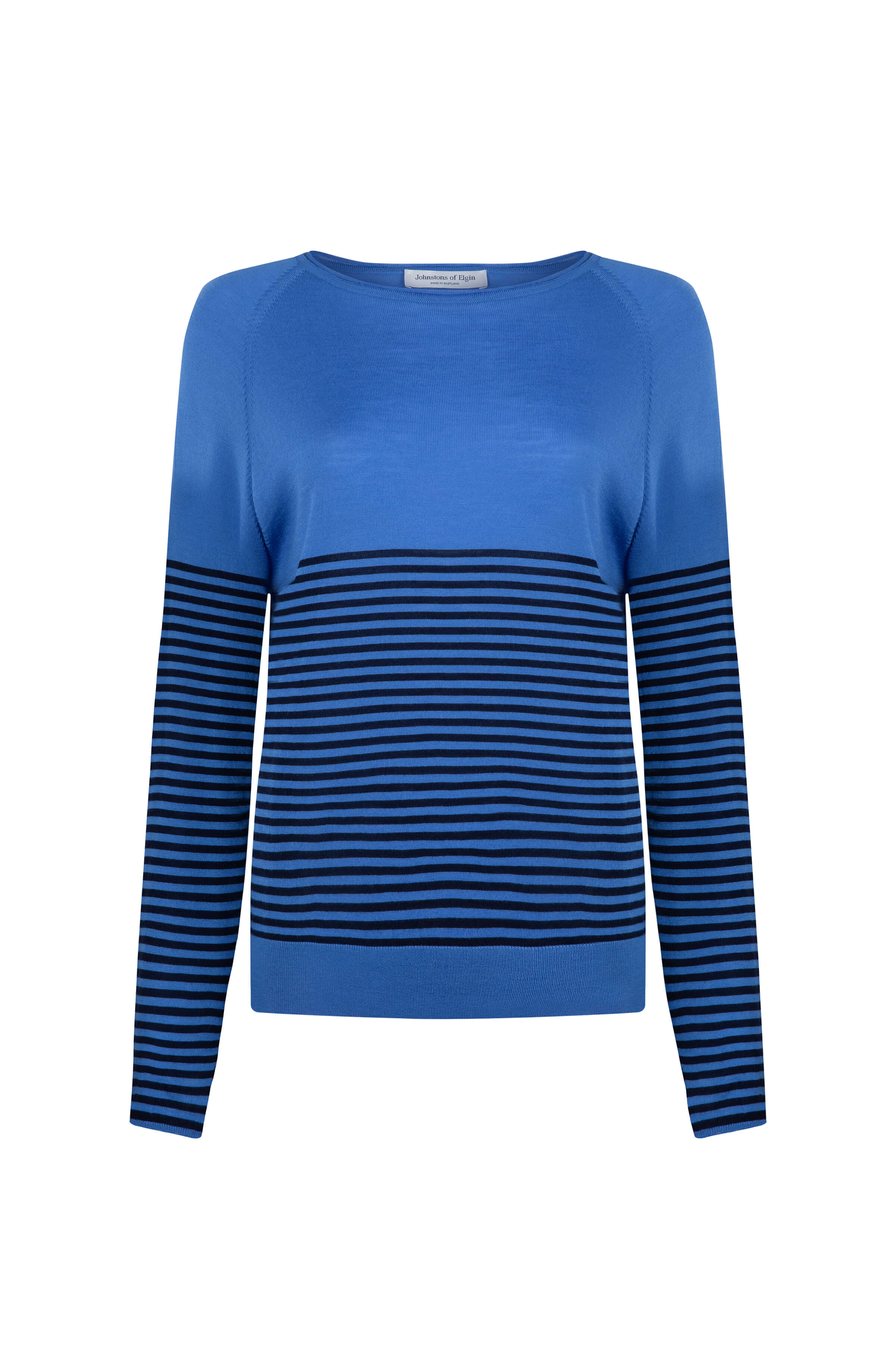 Johnstons of Elgin - Superfine Merino Bateau Stripe Sweater