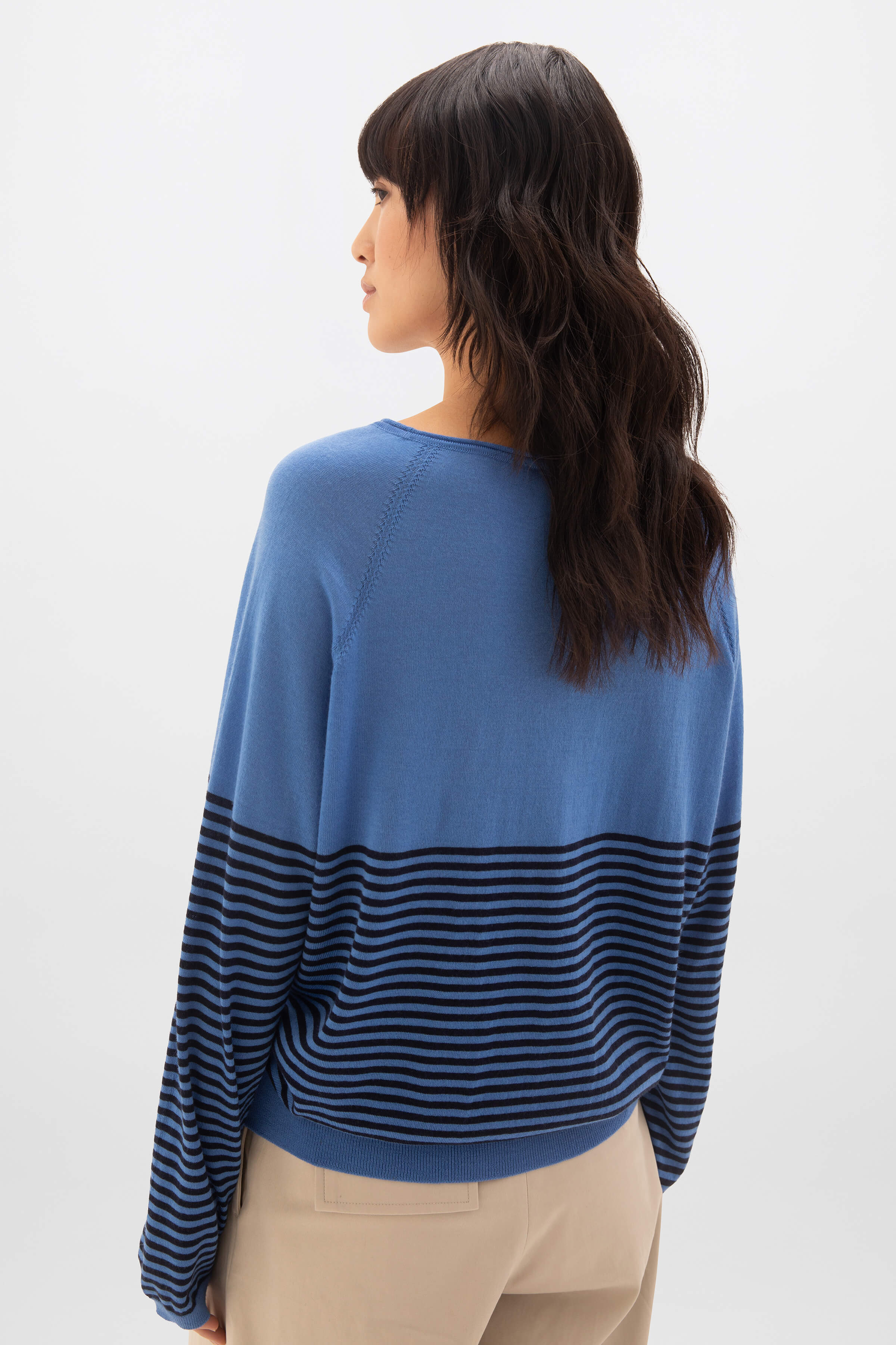 Johnstons of Elgin - Superfine Merino Bateau Stripe Sweater