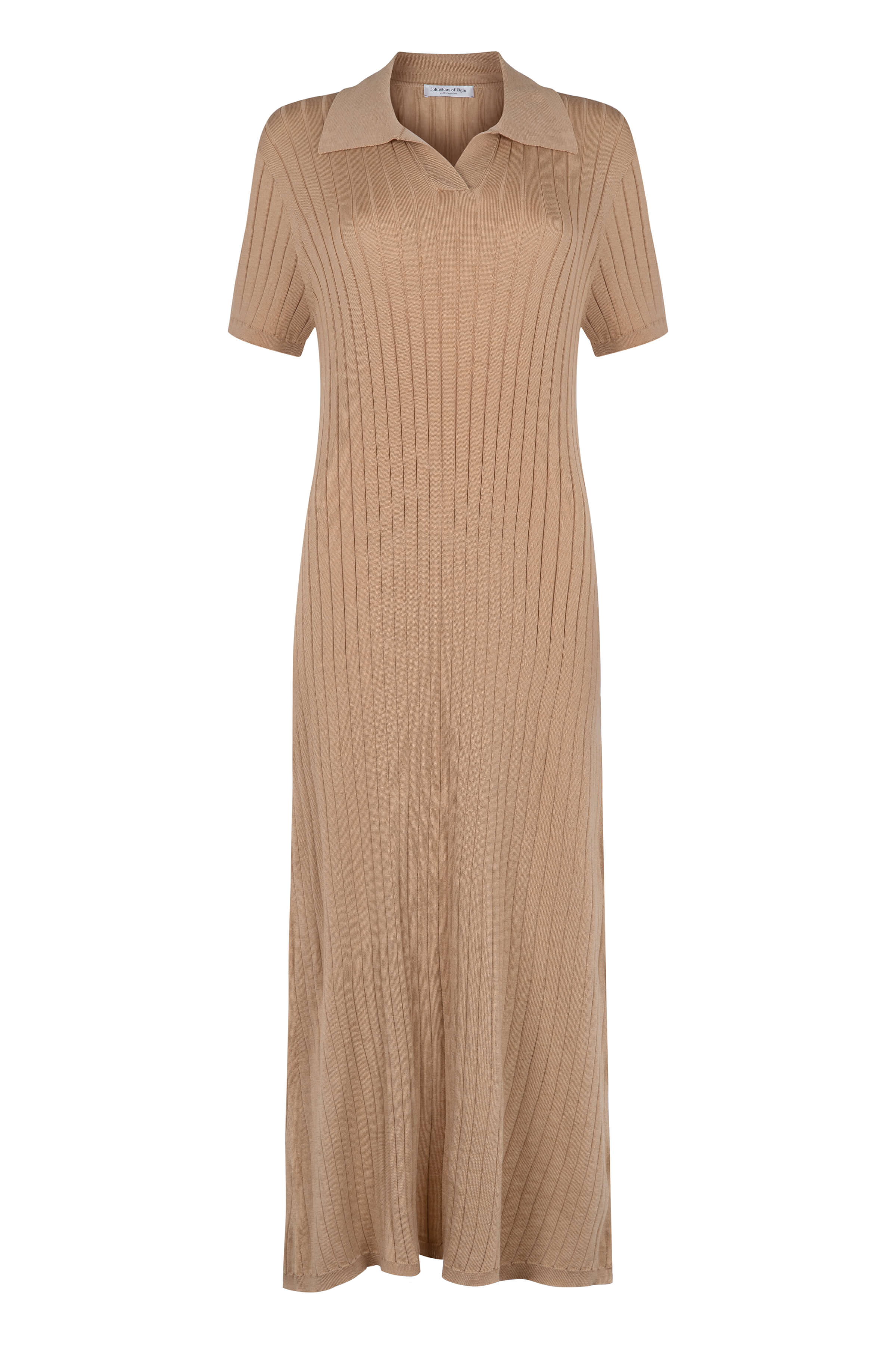 Johnstons of Elgin - Superfine Merino Ribbed Poloshirt Dress