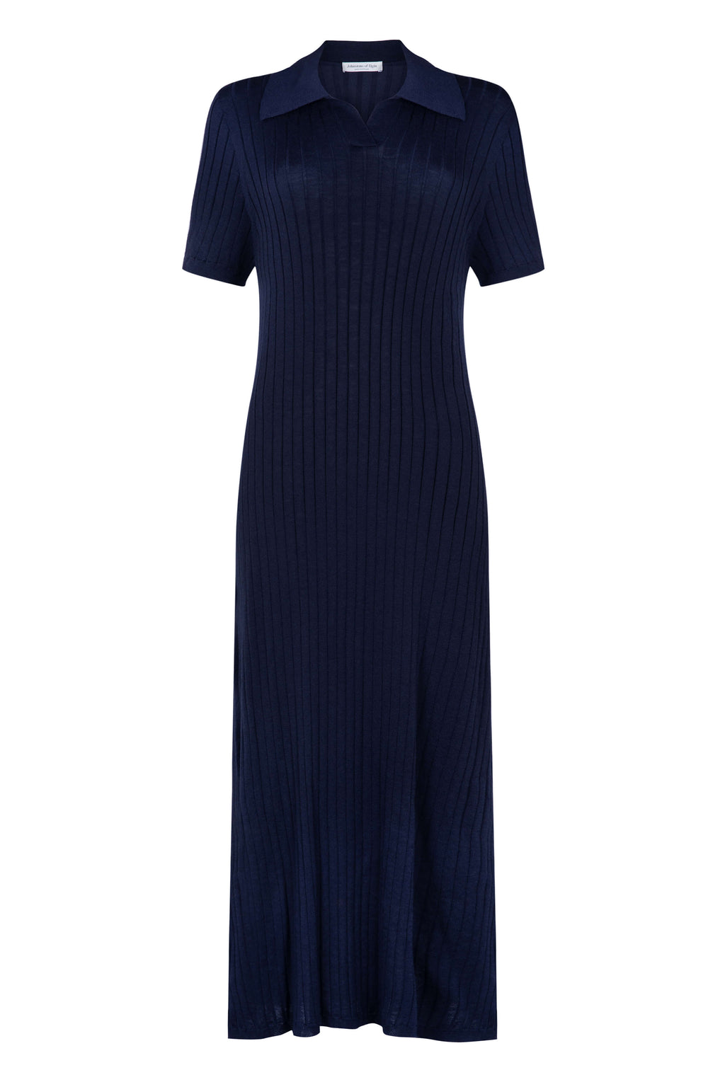 Johnstons of Elgin - Superfine Merino Ribbed Poloshirt Dress