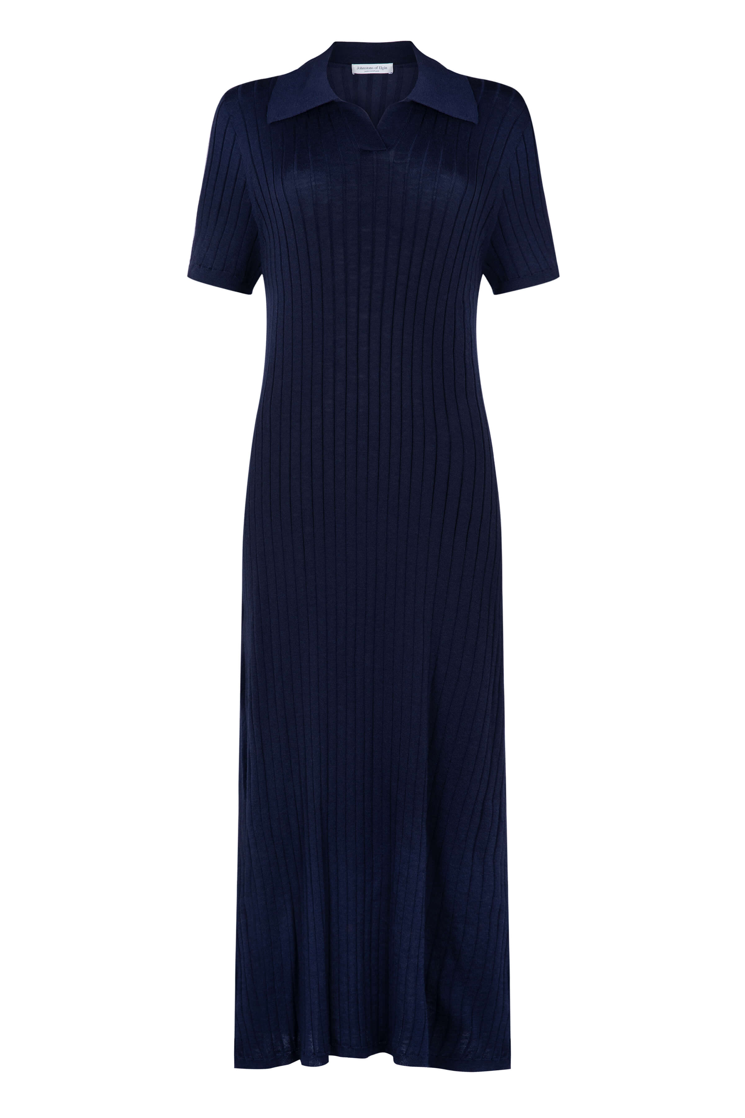 Johnstons of Elgin - Superfine Merino Ribbed Poloshirt Dress