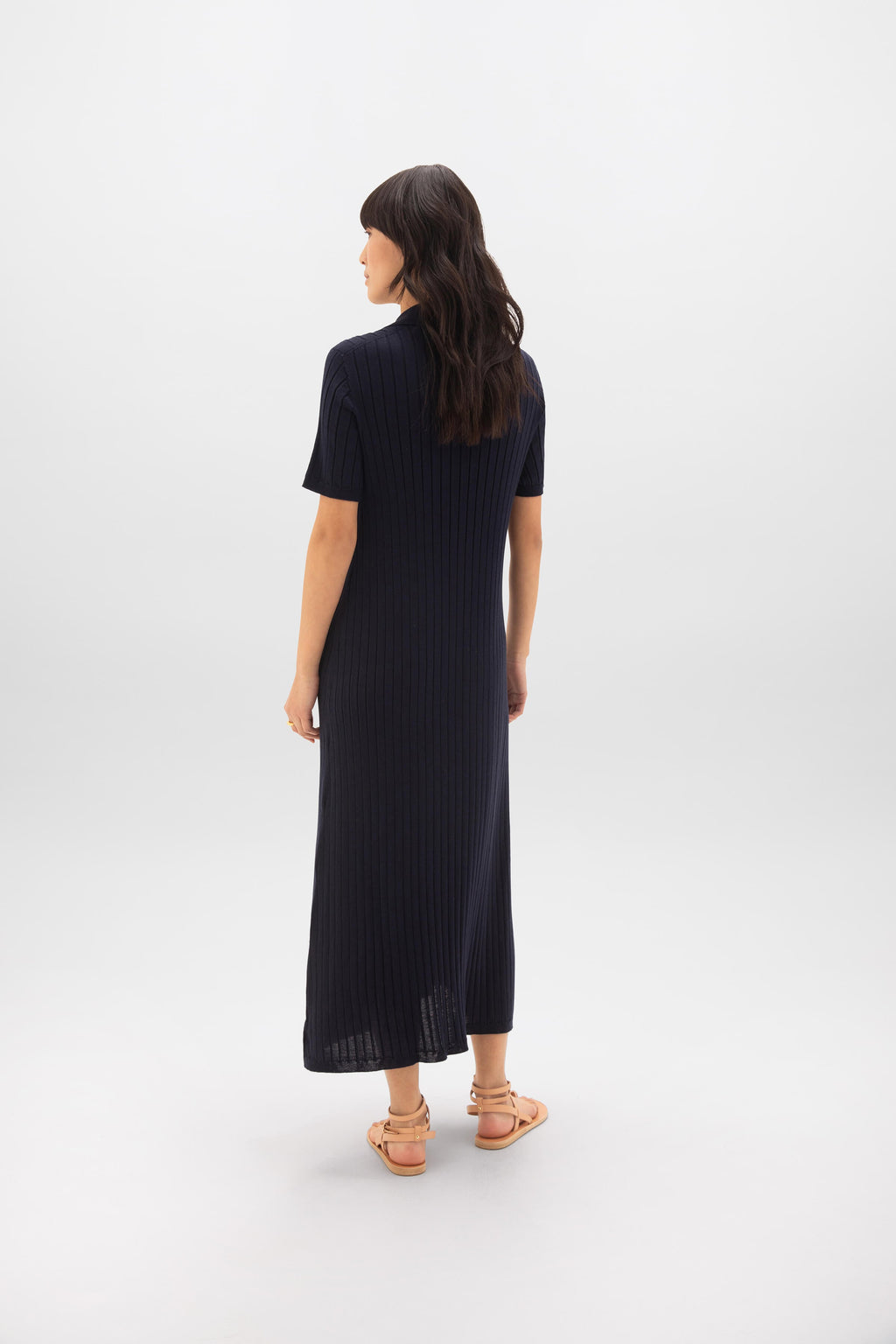 Johnstons of Elgin - Superfine Merino Ribbed Poloshirt Dress
