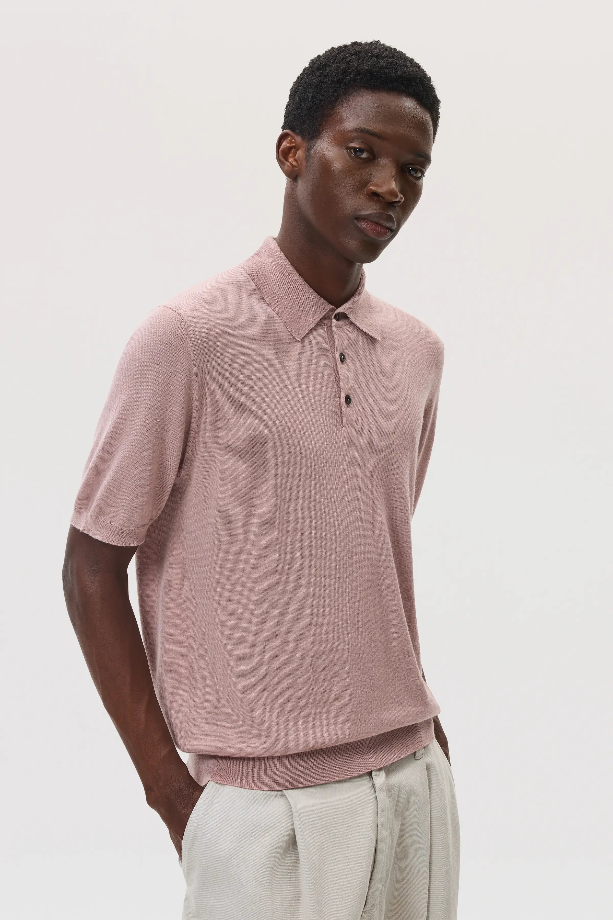 Johnstons of Elgin - Superfine Merino Polo Shirt
