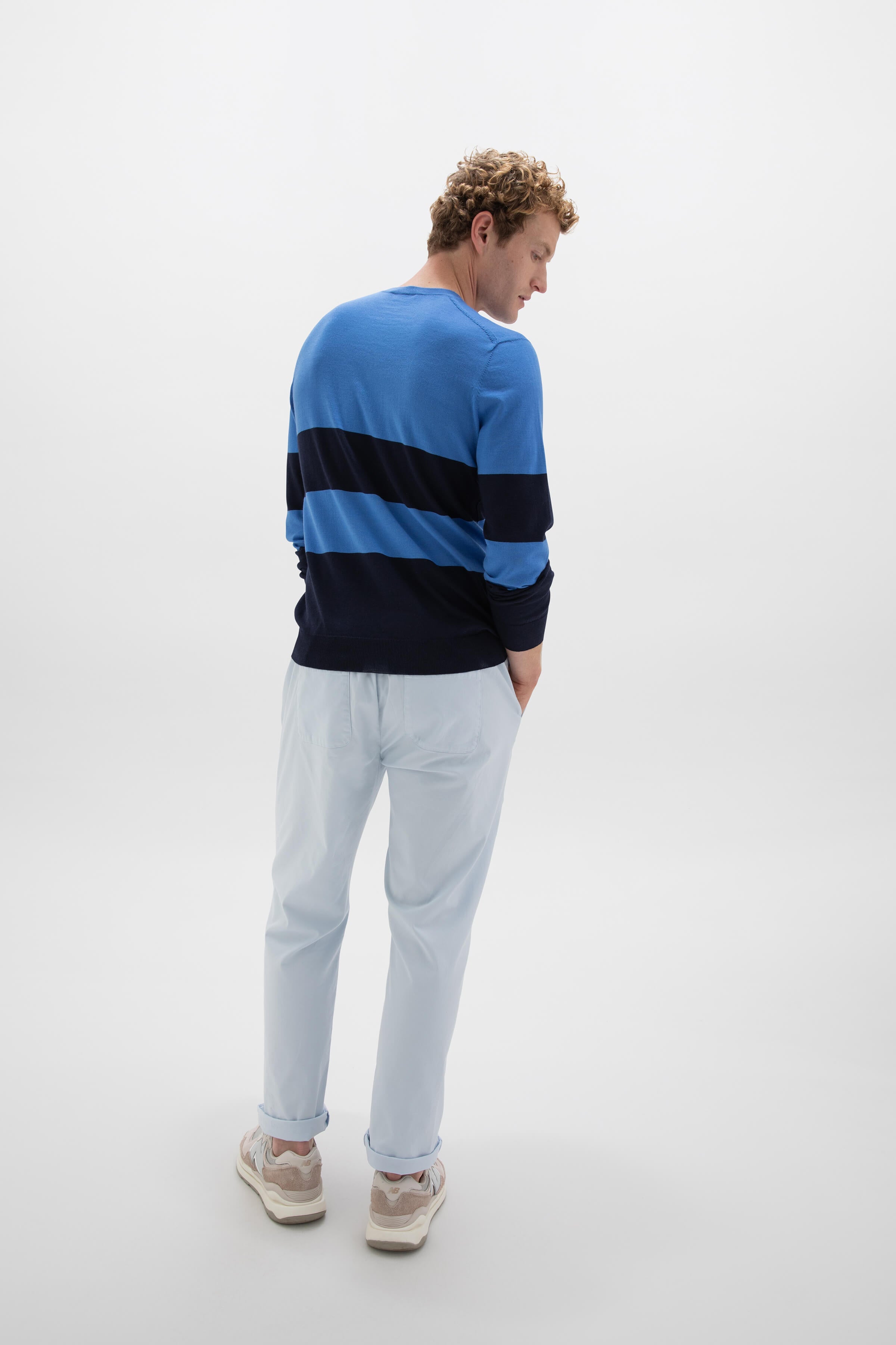 Johnstons of Elgin - Colour Block Merino Jumper