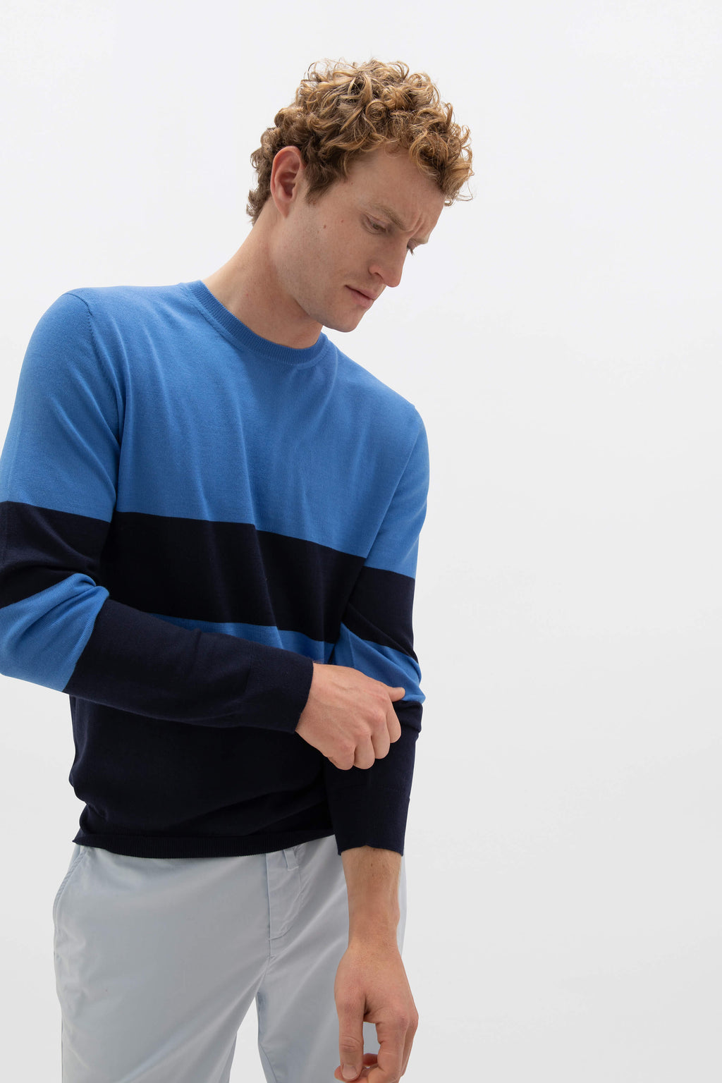 Johnstons of Elgin - Colour Block Merino Jumper