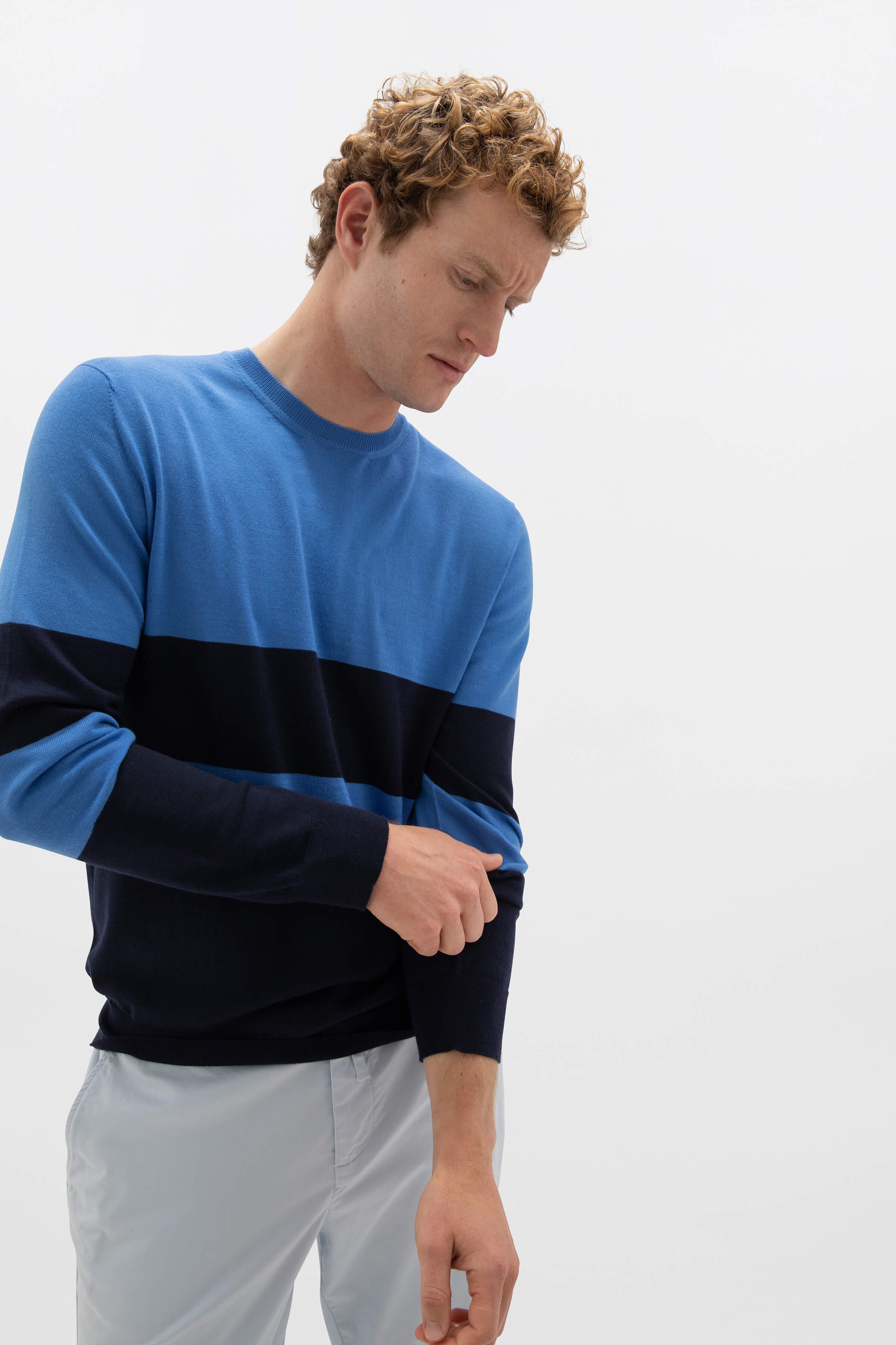 Johnstons of Elgin - Colour Block Merino Jumper