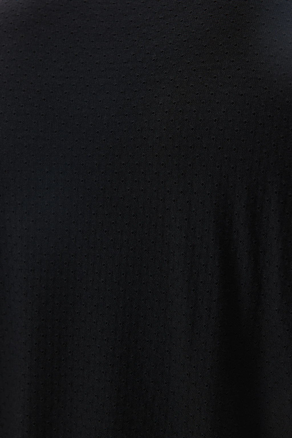 Johnstons of Elgin - Superfine Merino Mesh Black Crew Neck