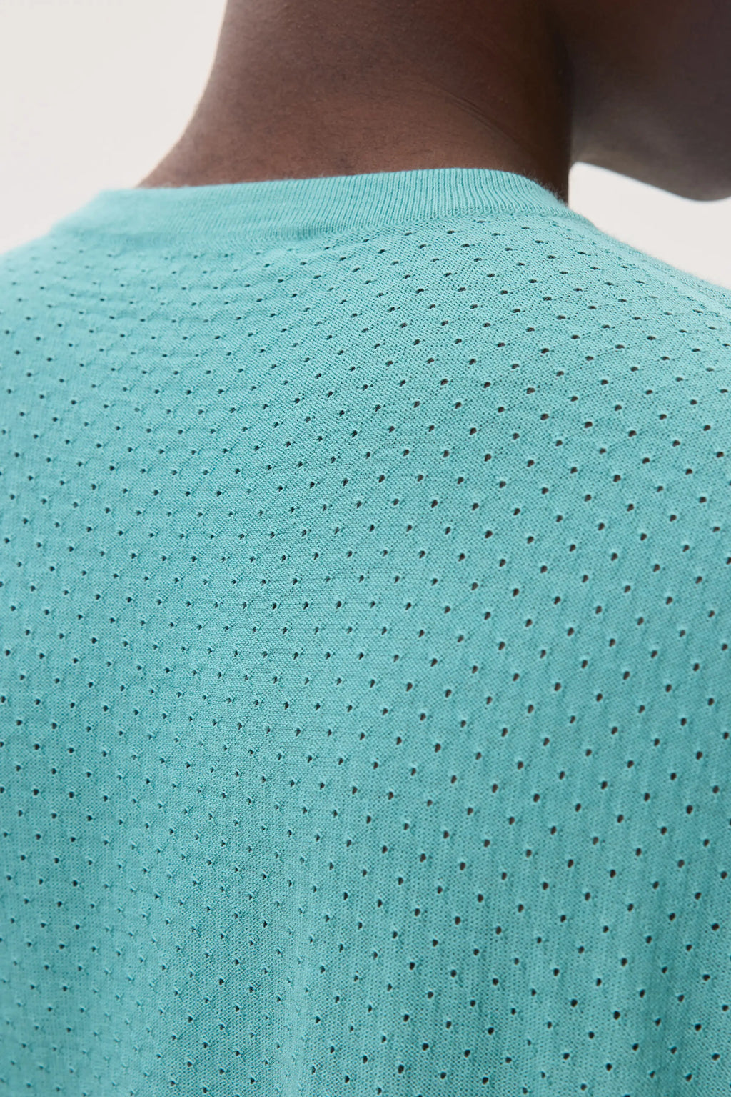 Johnstons of Elgin - Superfine Merino Mesh Green T - Shirt