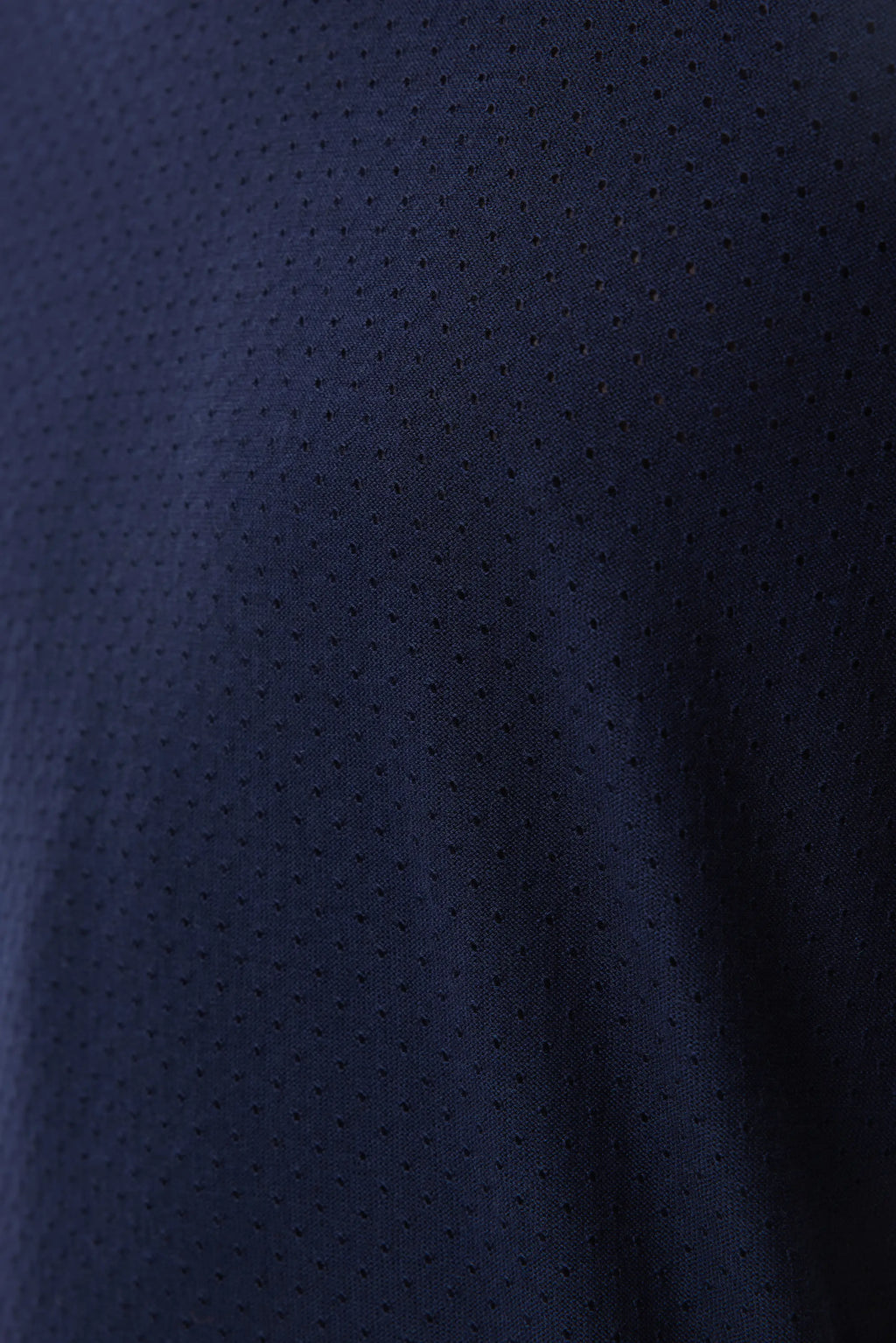 Johnstons of Elgin - Superfine Merino Mesh Dark Navy T - Shirt