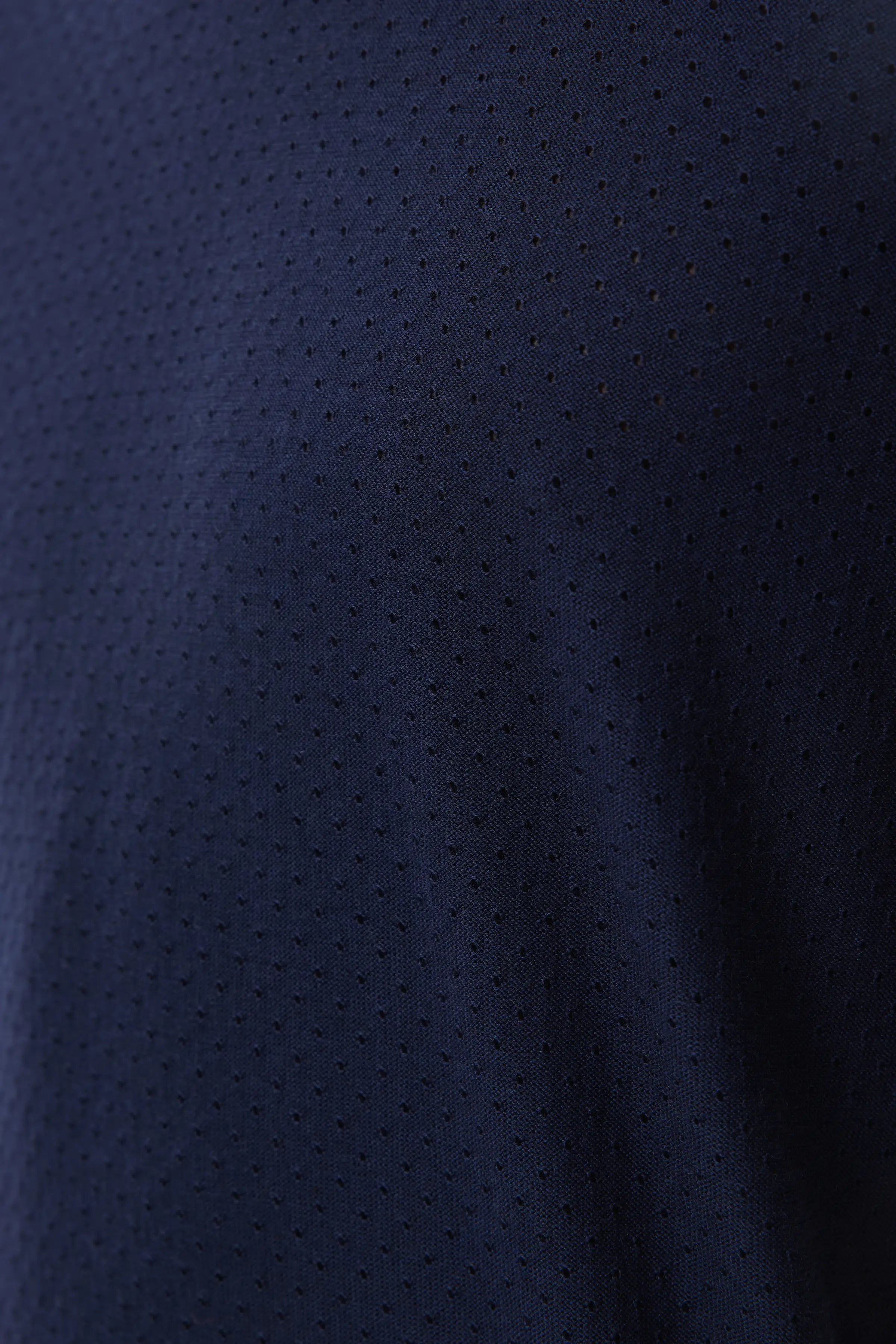 Johnstons of Elgin - Superfine Merino Mesh Dark Navy T - Shirt
