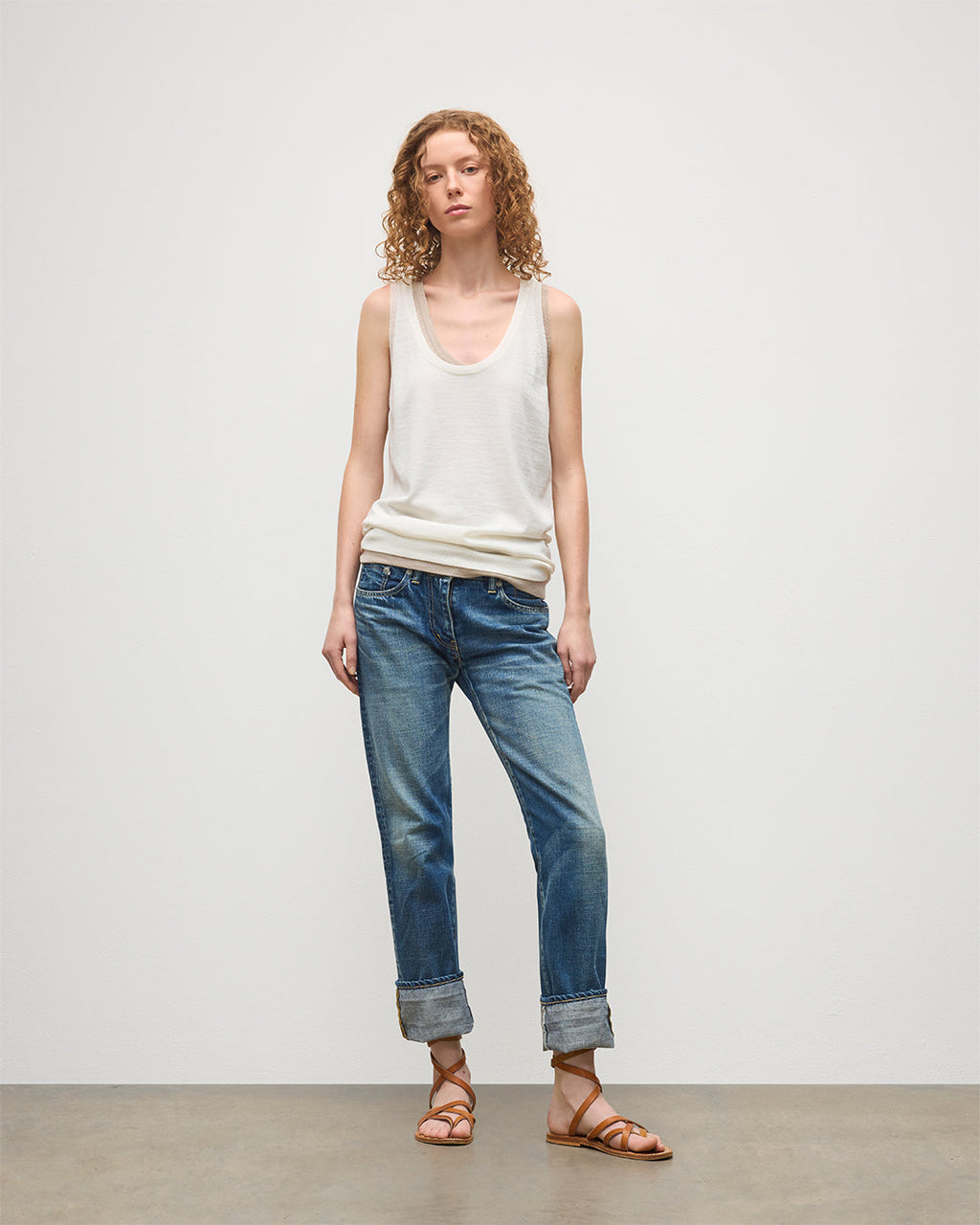 Johnstons of Elgin - Greer White Merino Vest