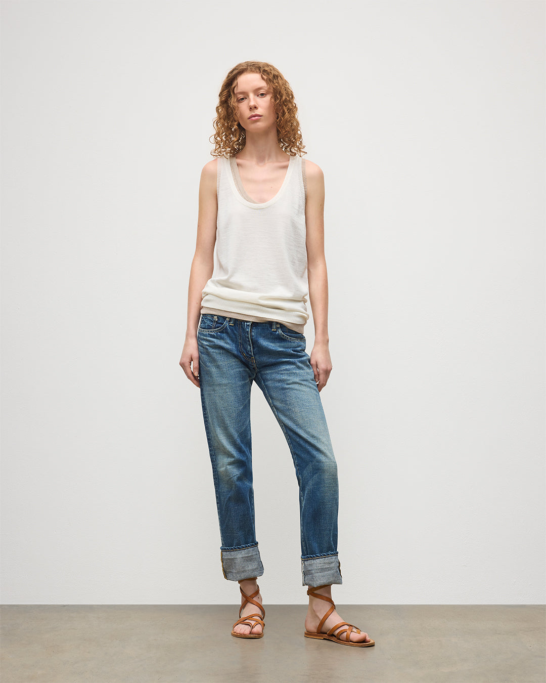 Johnstons of Elgin - Greer White Merino Vest