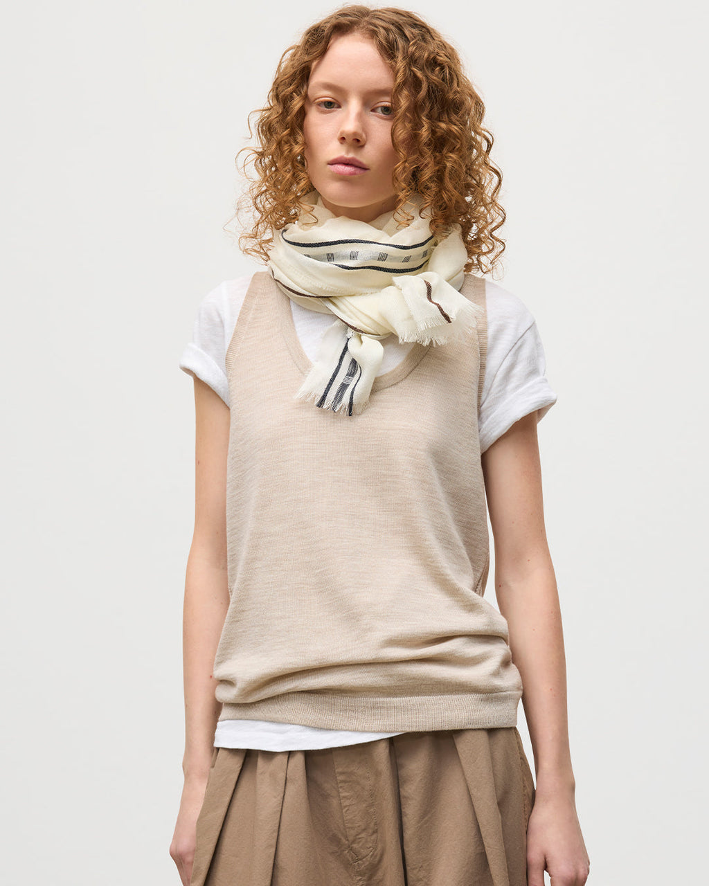 Johnstons of Elgin - Greer Natural Merino Vest
