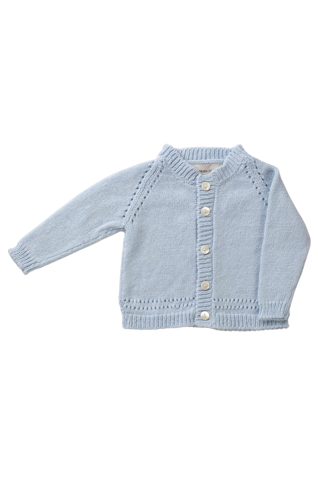 Johnstons of Elgin - Blue Cashmere Baby Cardigan