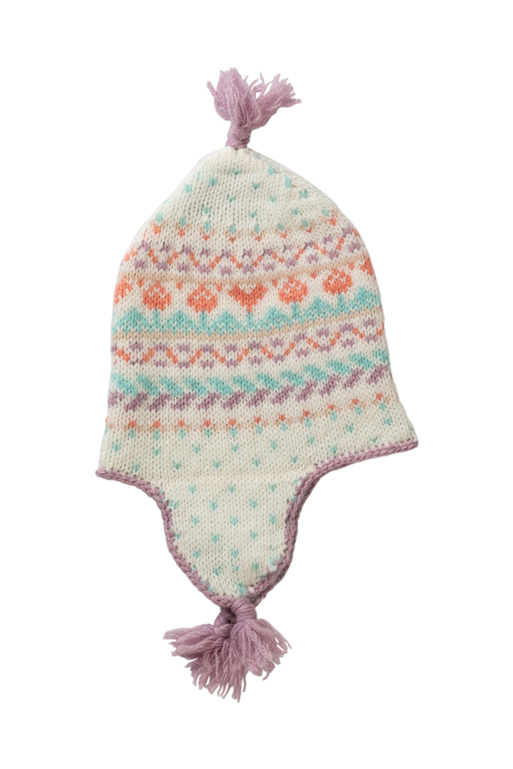 Johnstons of Elgin - Pink Cashmere Fairisle Baby Hat