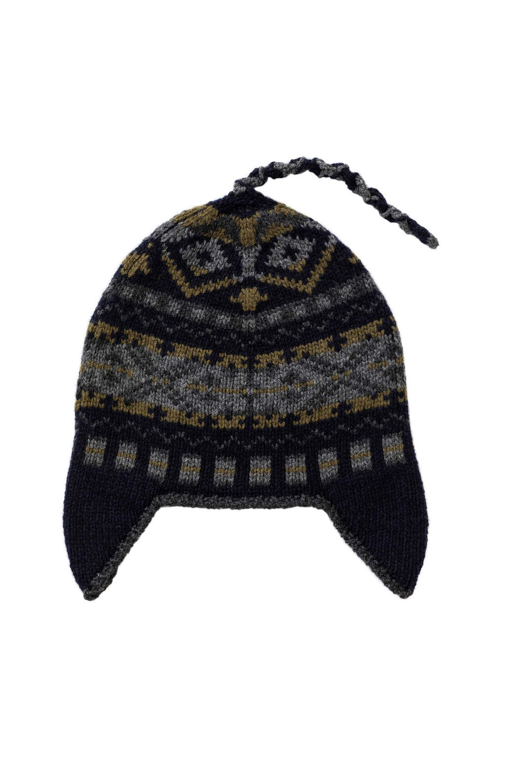 Johnstons of Elgin - Children's Cashmere Dark Navy Fairisle Beanie